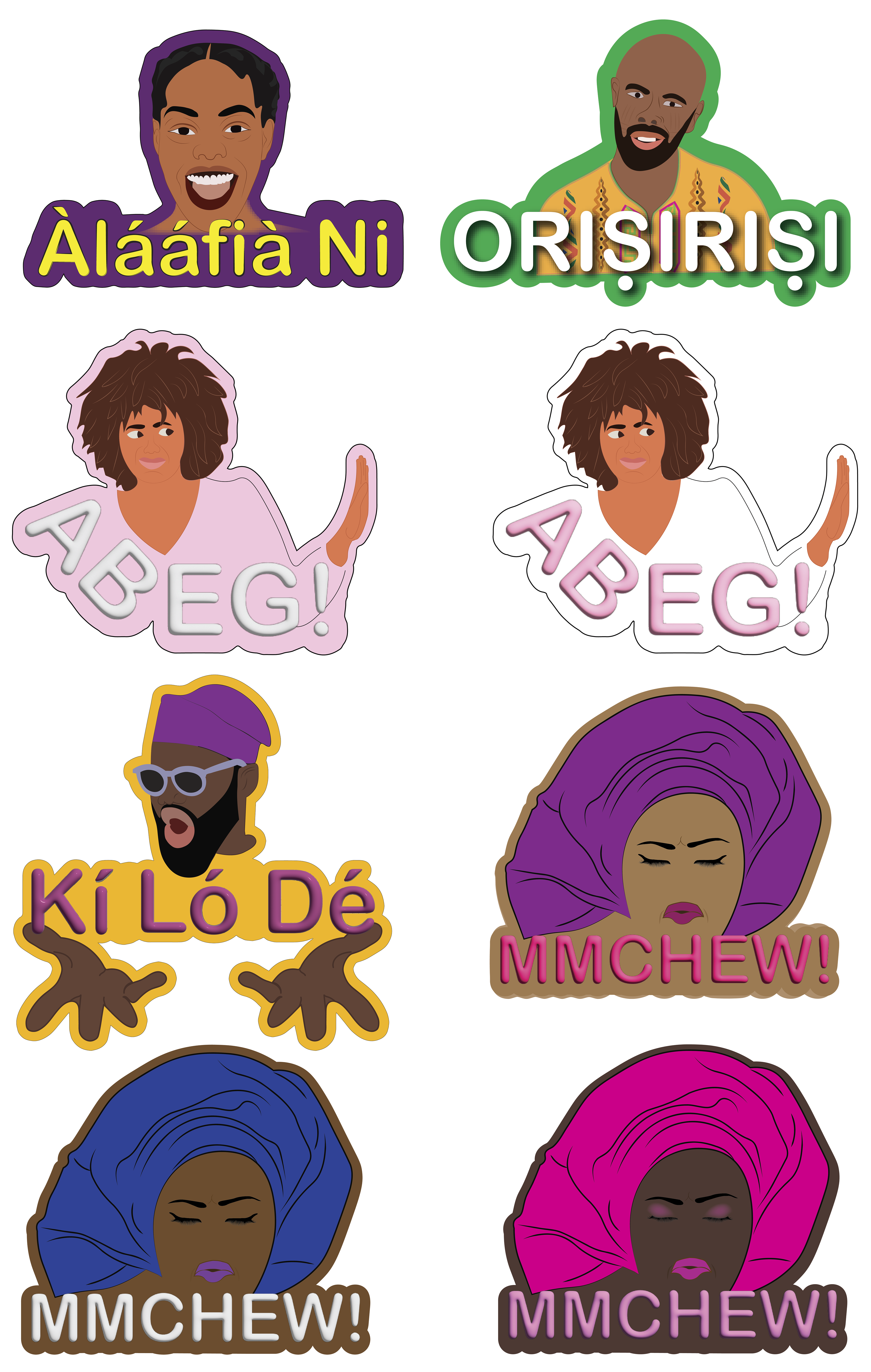 Nigerian Stickers Expressions