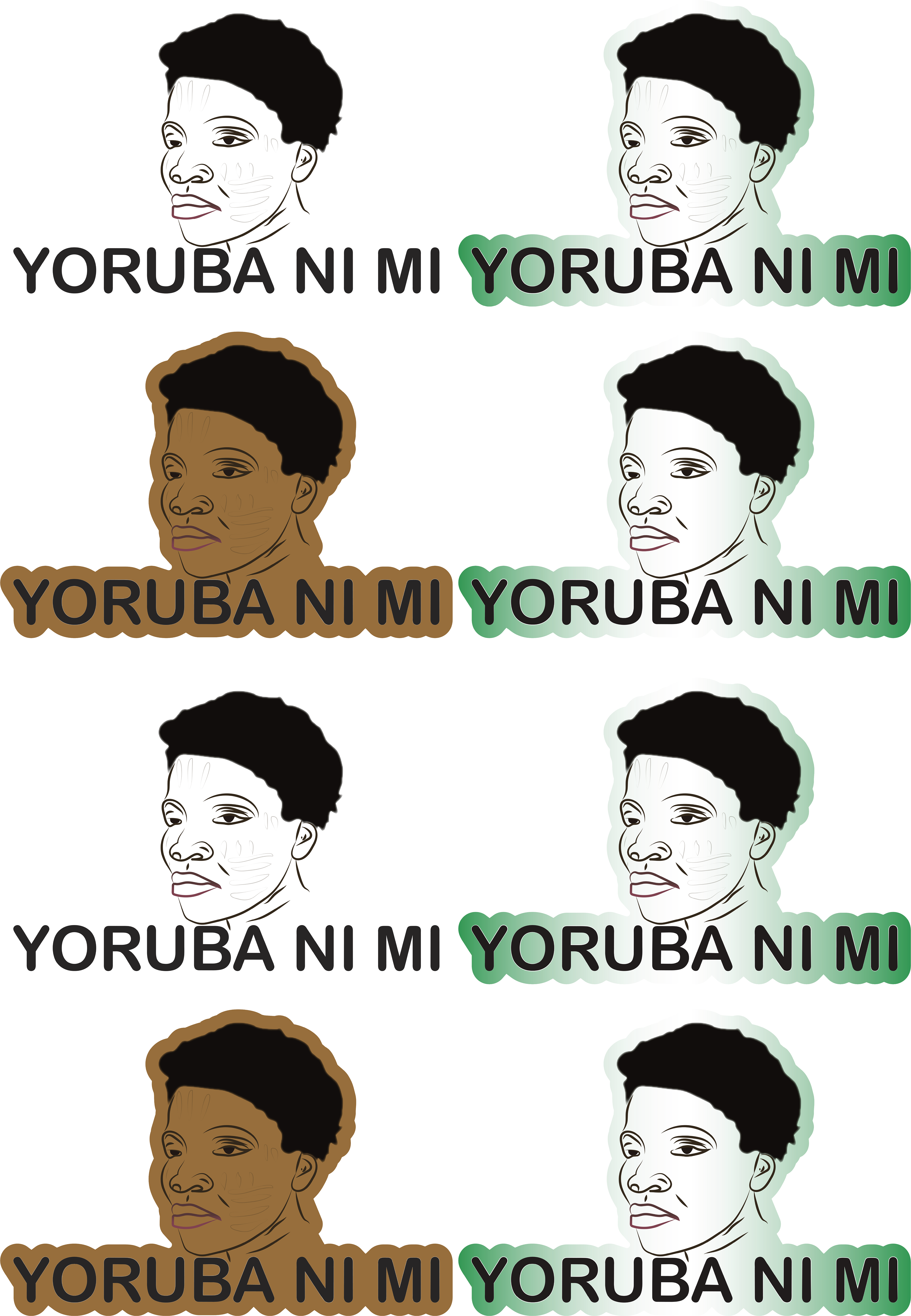 Yoruba sticker for ethnic group