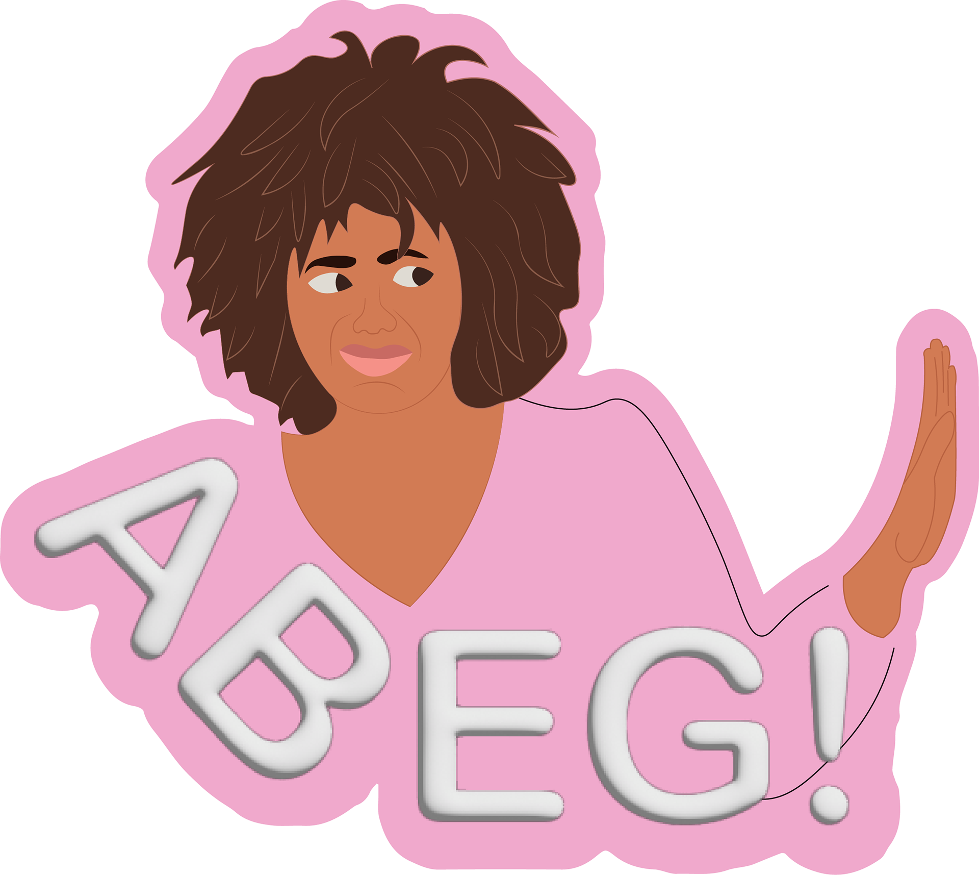 Abeg Nigerian Sticker with attitutde