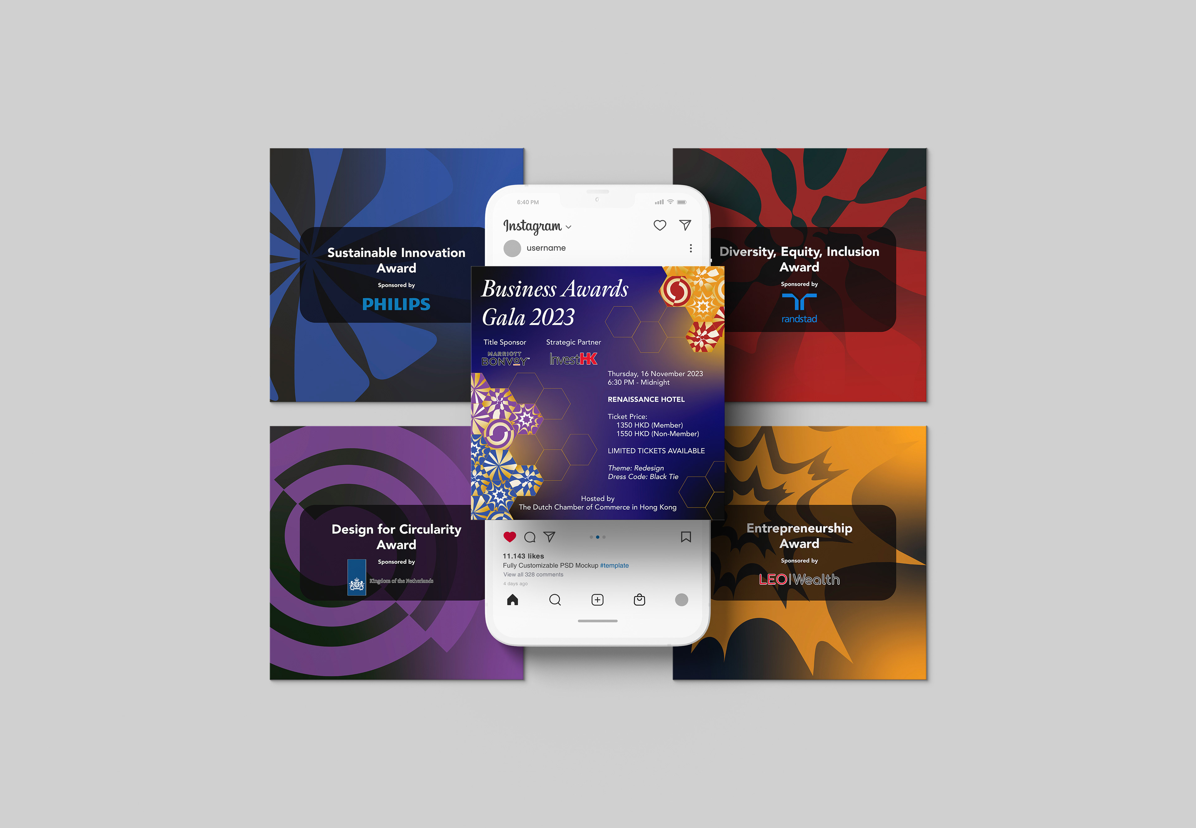Promotional posts for social media such as Instagram and LinkedIn