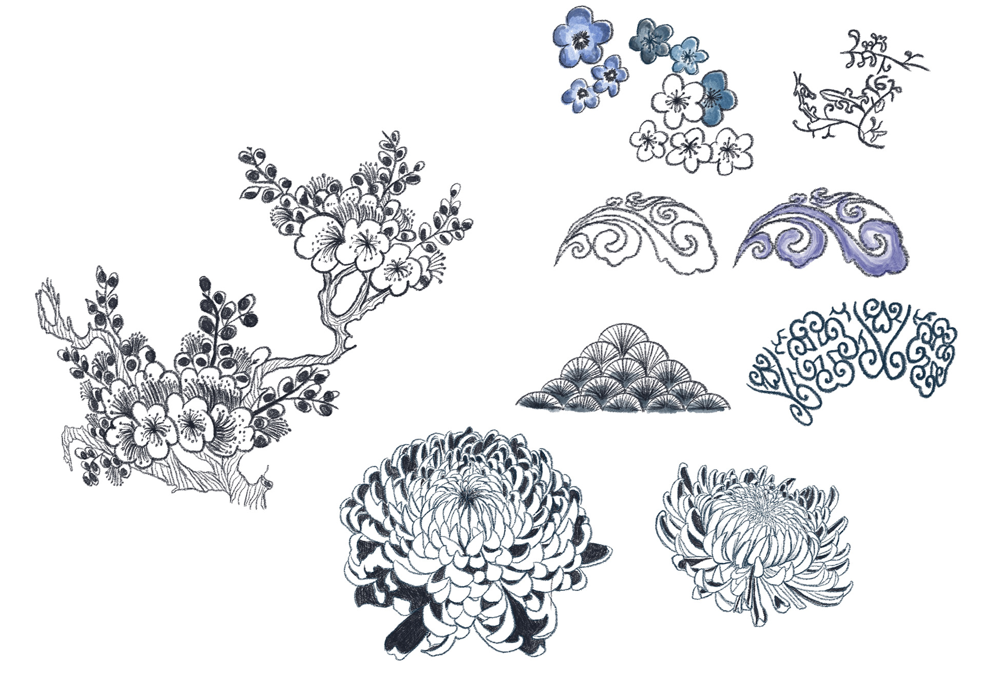 Initial pattern sketches