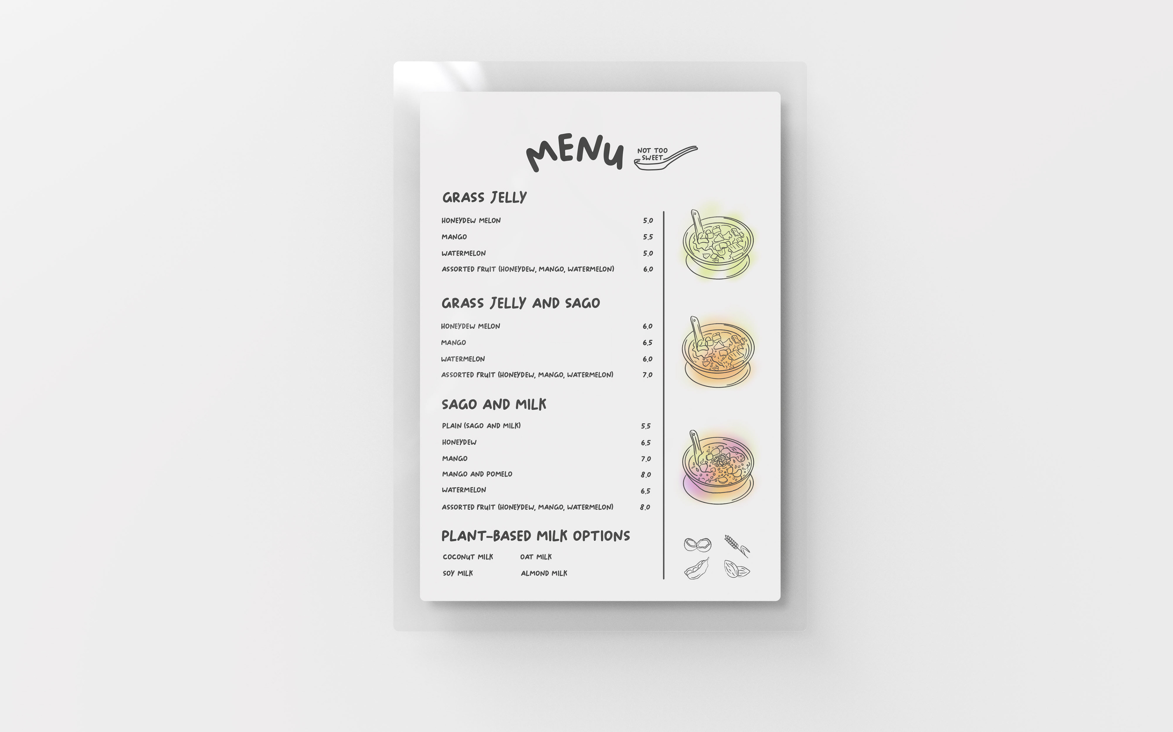 Menu mockup