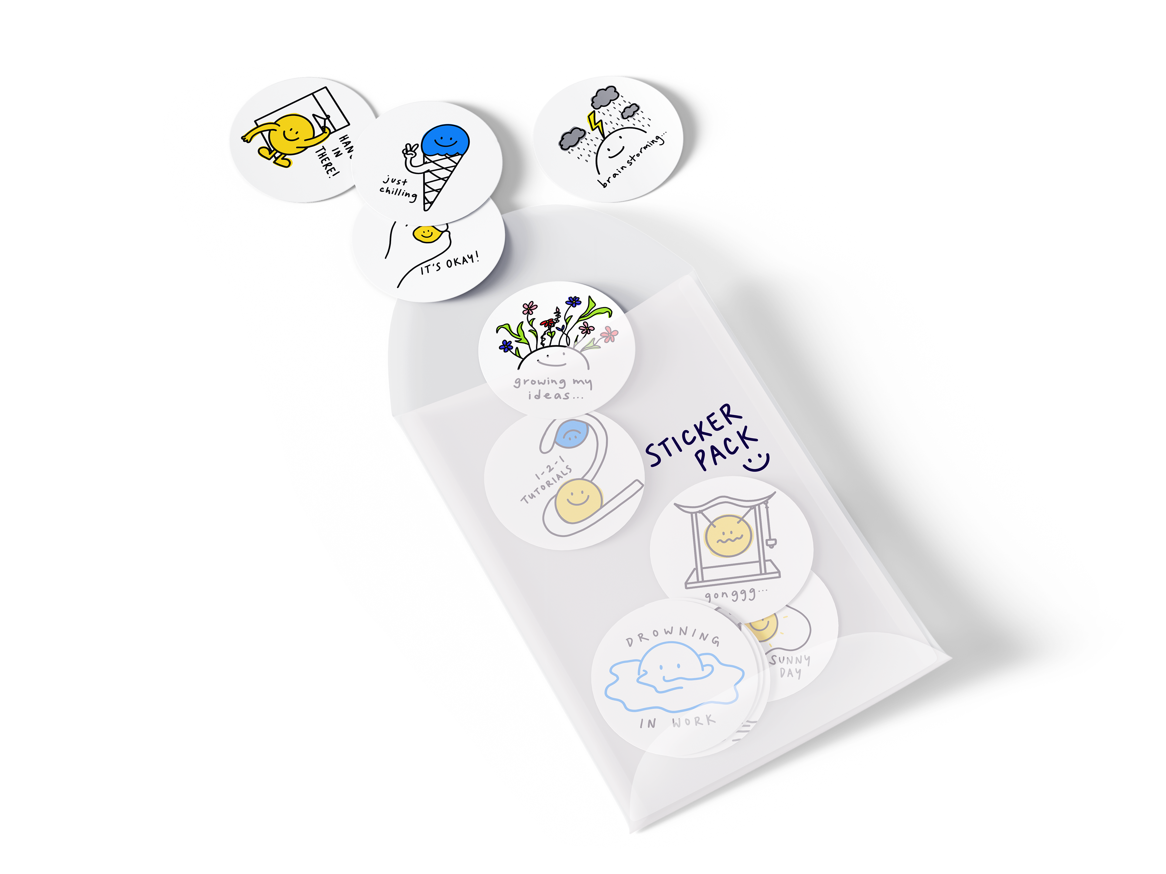 Sticker pack mockup
