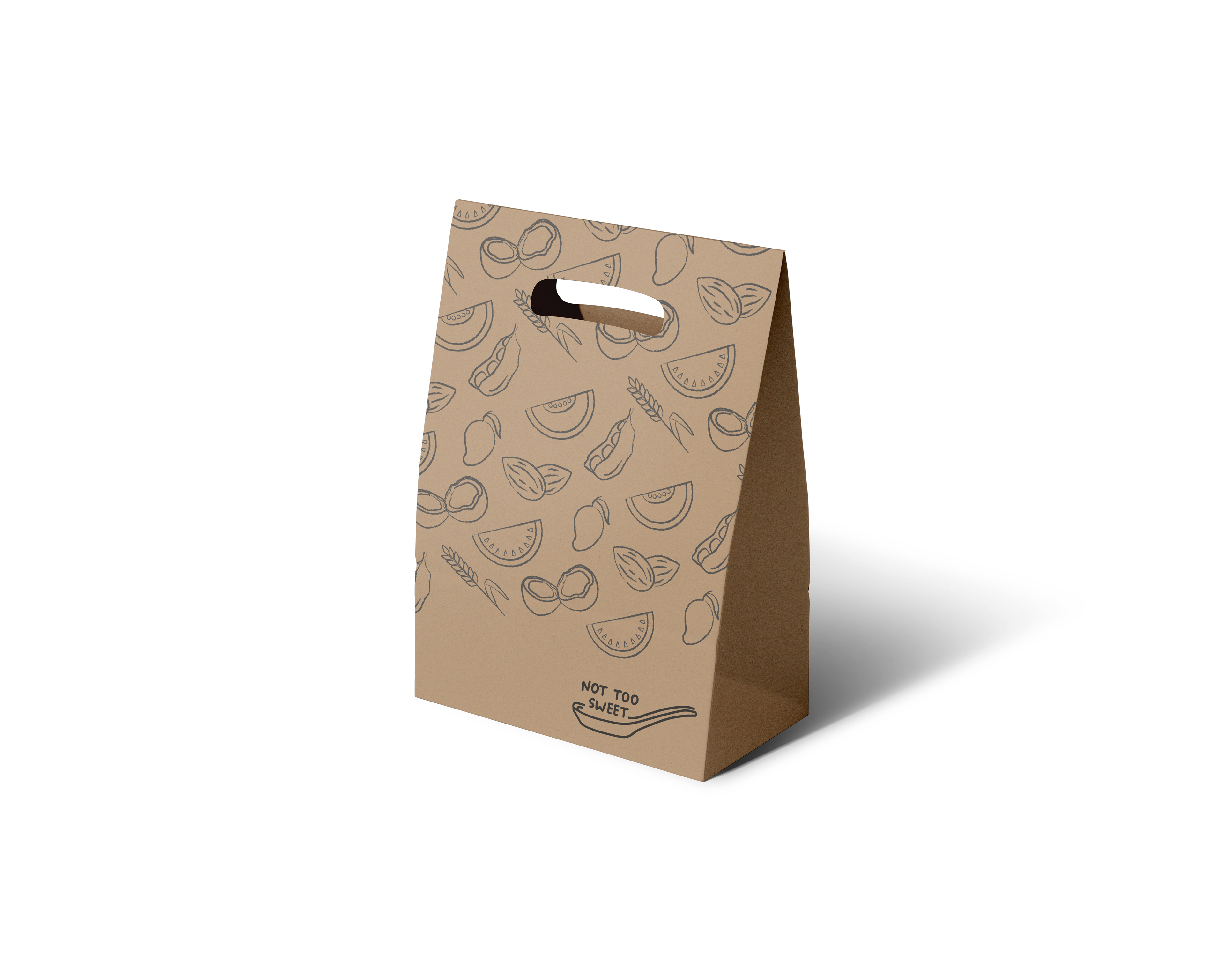 Takeaway bag version 2 (logo and pattern) mockup