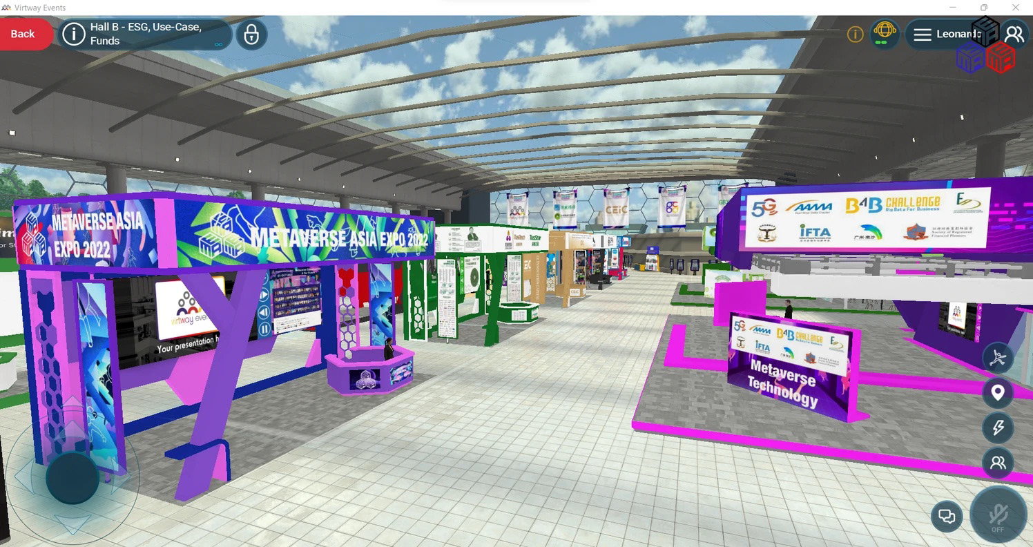 Illustrations used throughout the metaverse for the expo
