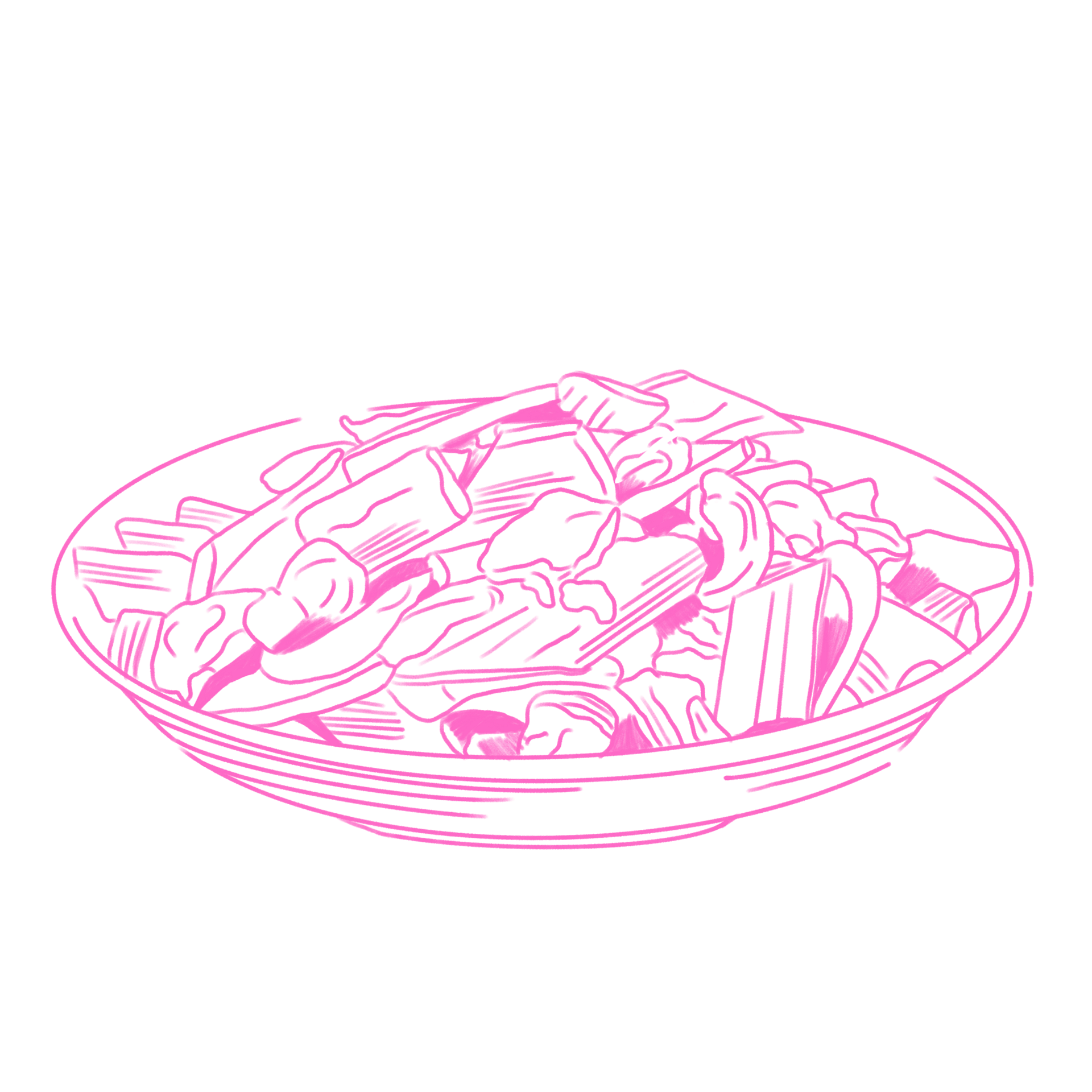 Illustration of chicken stir fry with celery and cashews