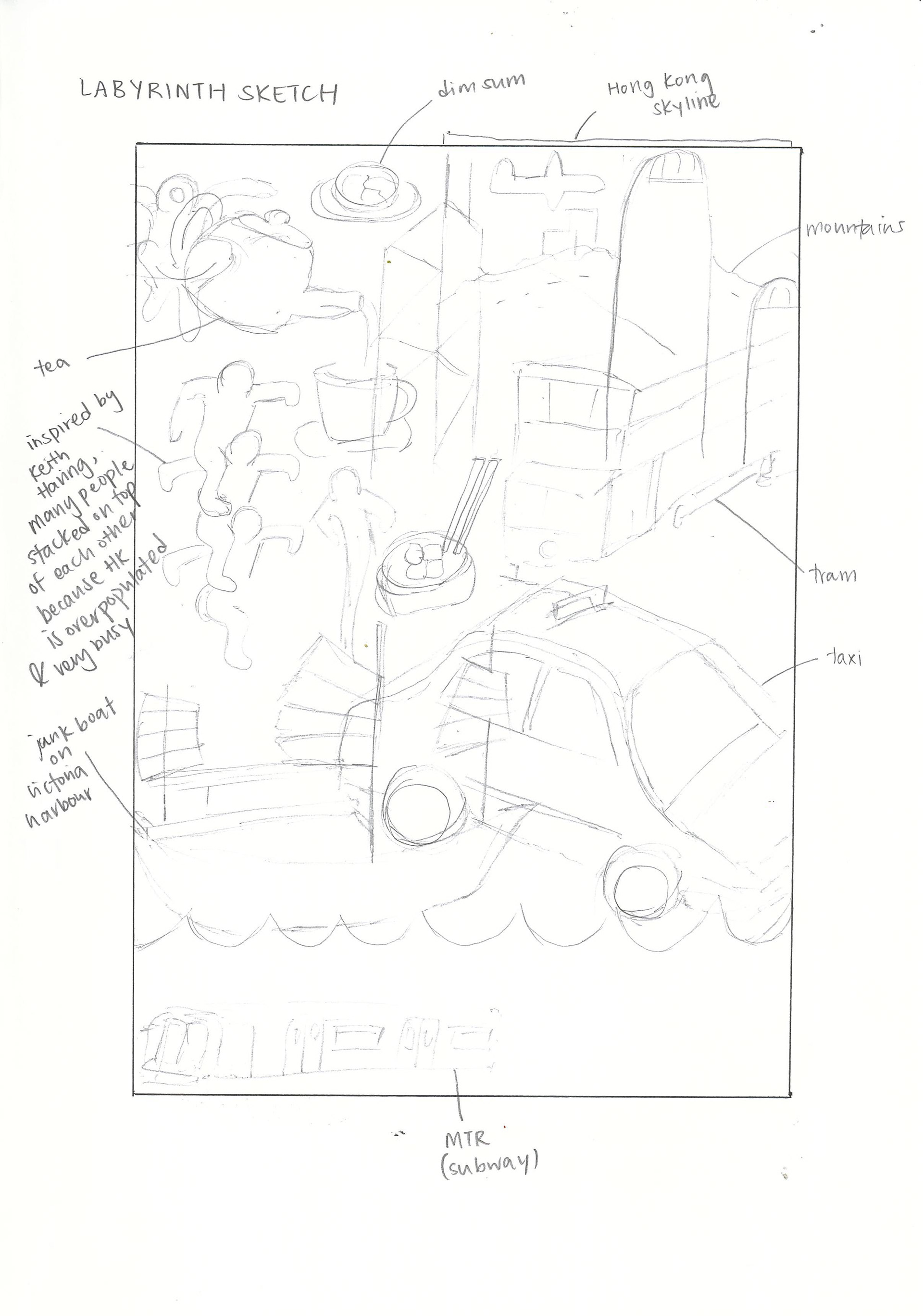 Hong Kong illustration sketch