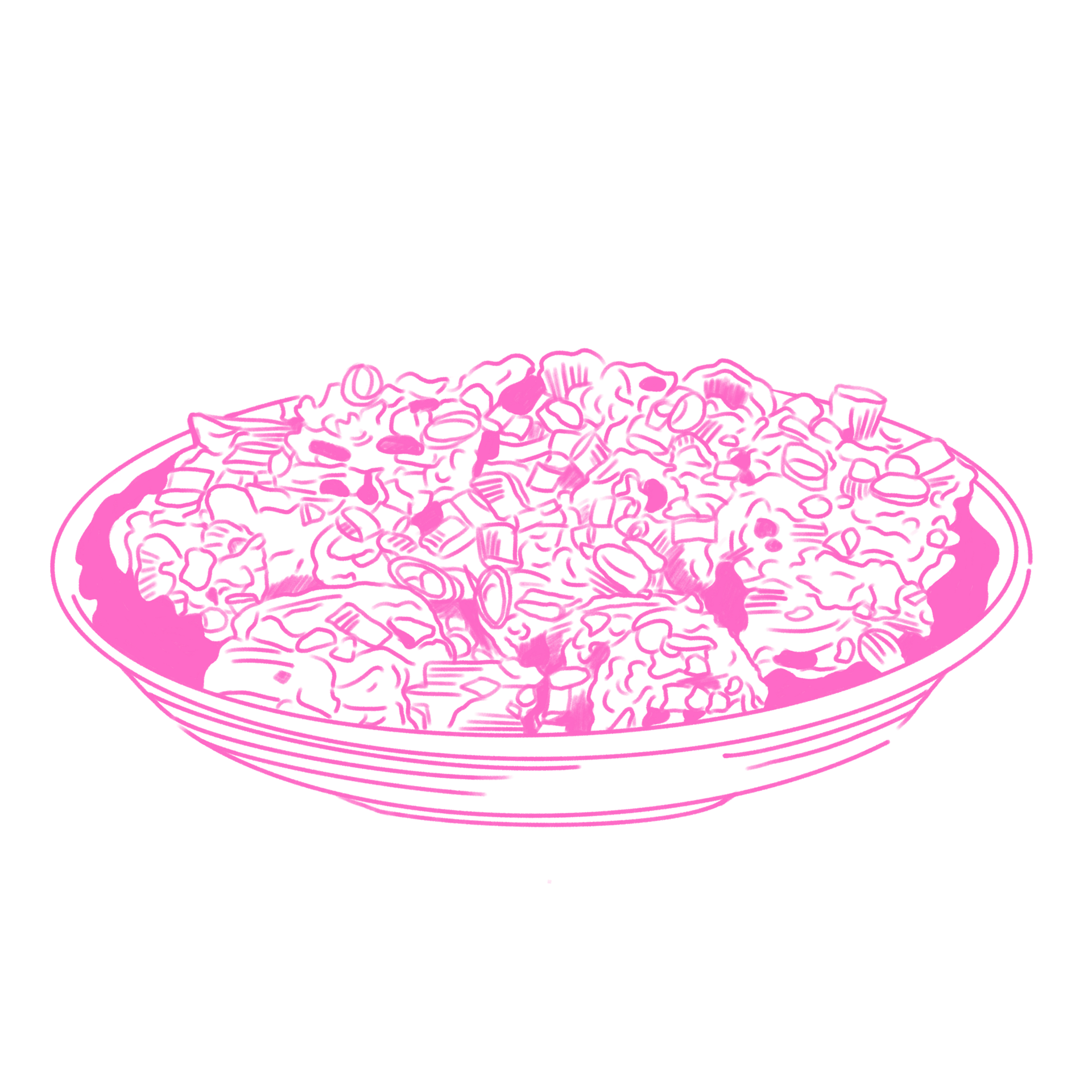 Illustration of steamed pork ribs