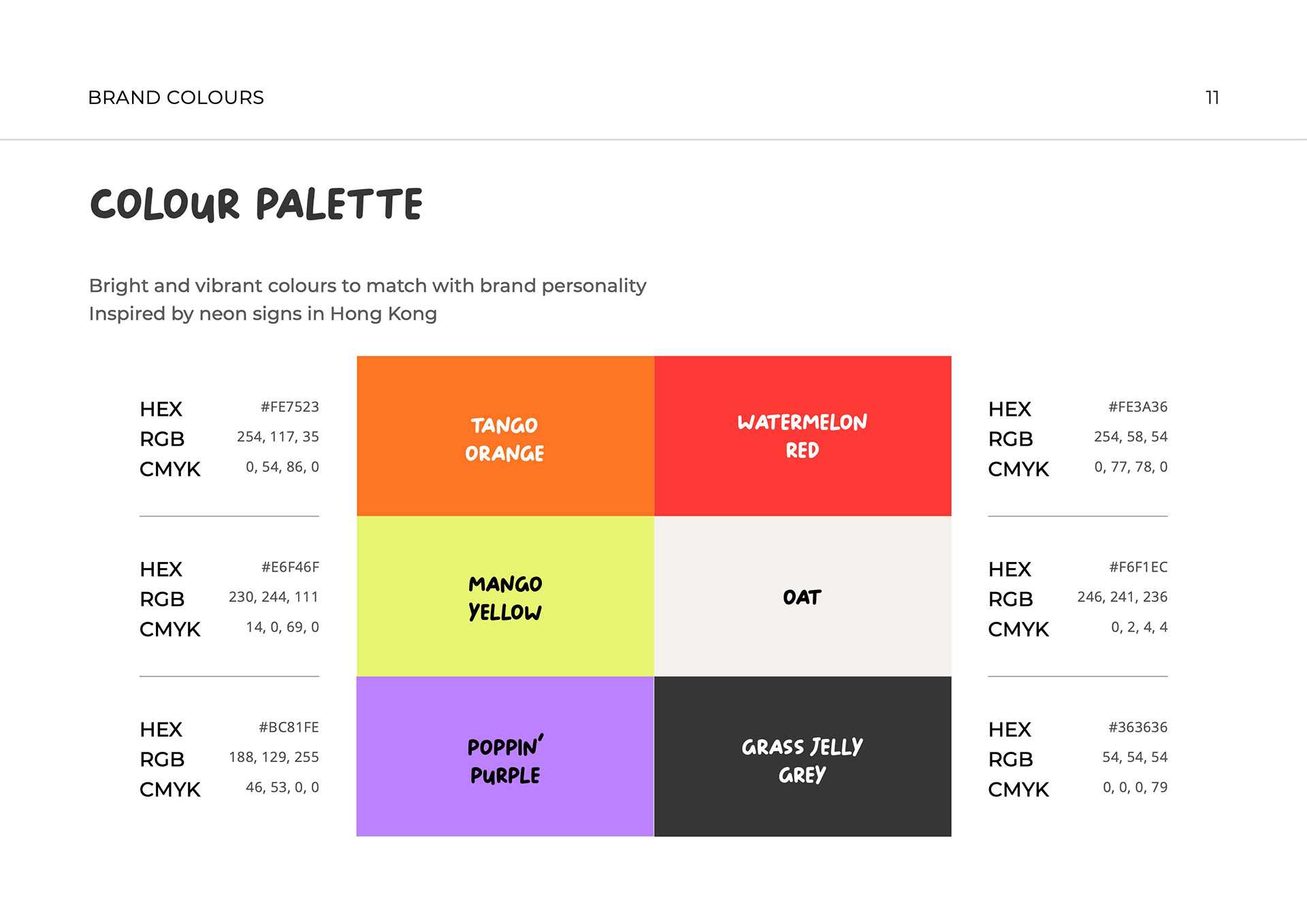 Colour palette