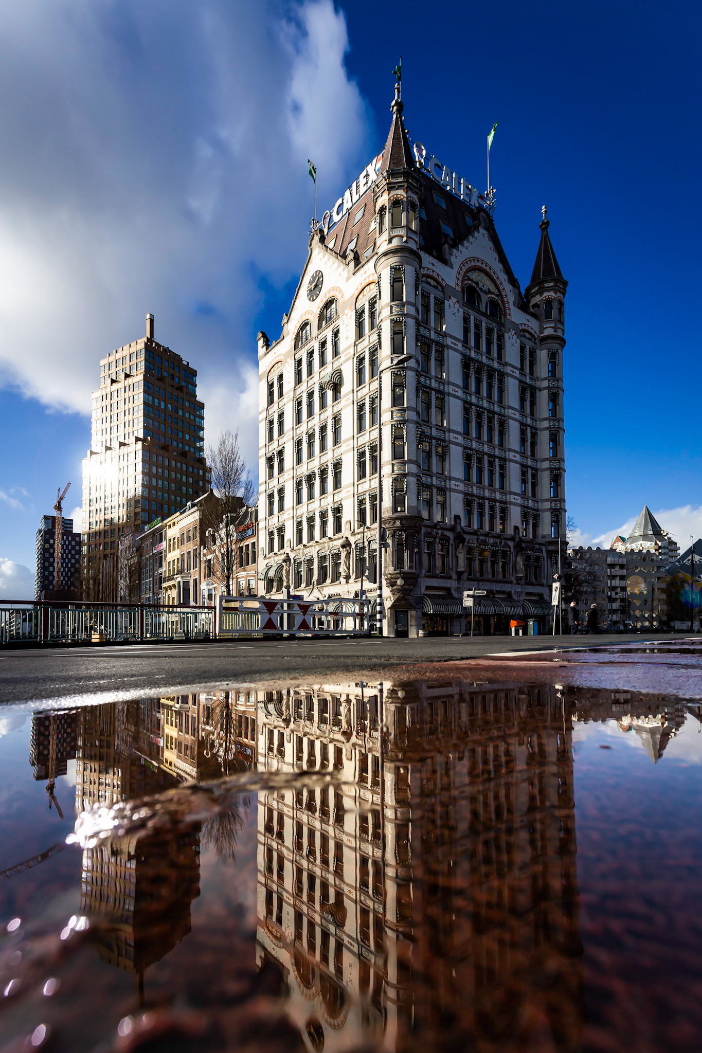 Rotterdam, the Netherlands - January 18 2020: The “Witte Huis” or “White House” was built in 1897. This monumental building in Rotterdam was the first high-rise building in Europe! (10 floors)