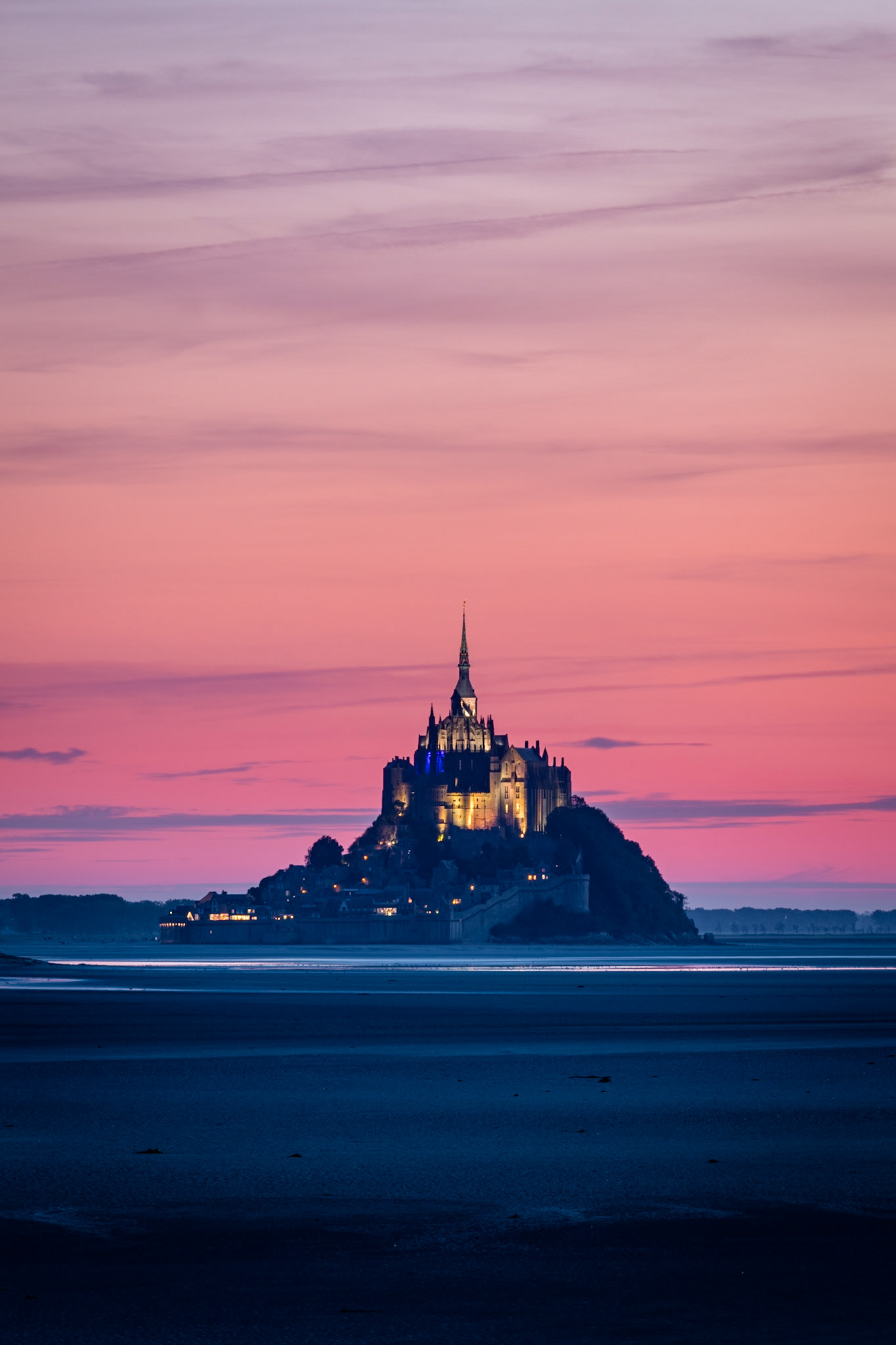 Mont Saint-Michel at sunset