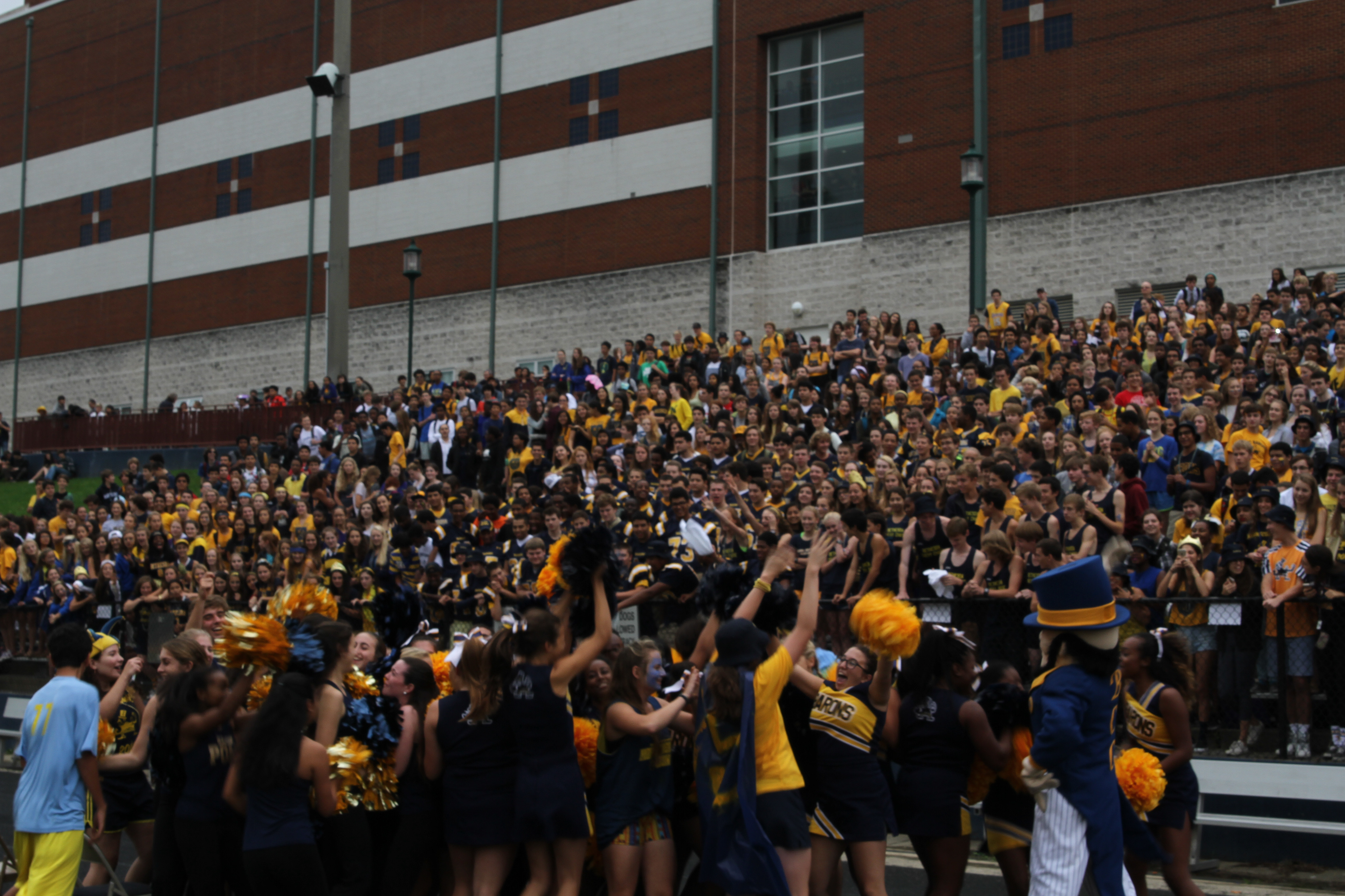 Homecoming crowd at Bethesda-Chevy Chase High School