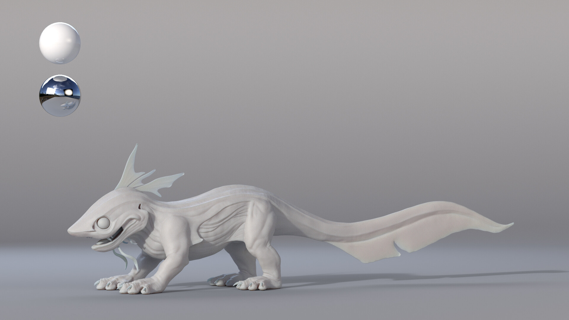 Unposed Model With Clayshader (V-ray)