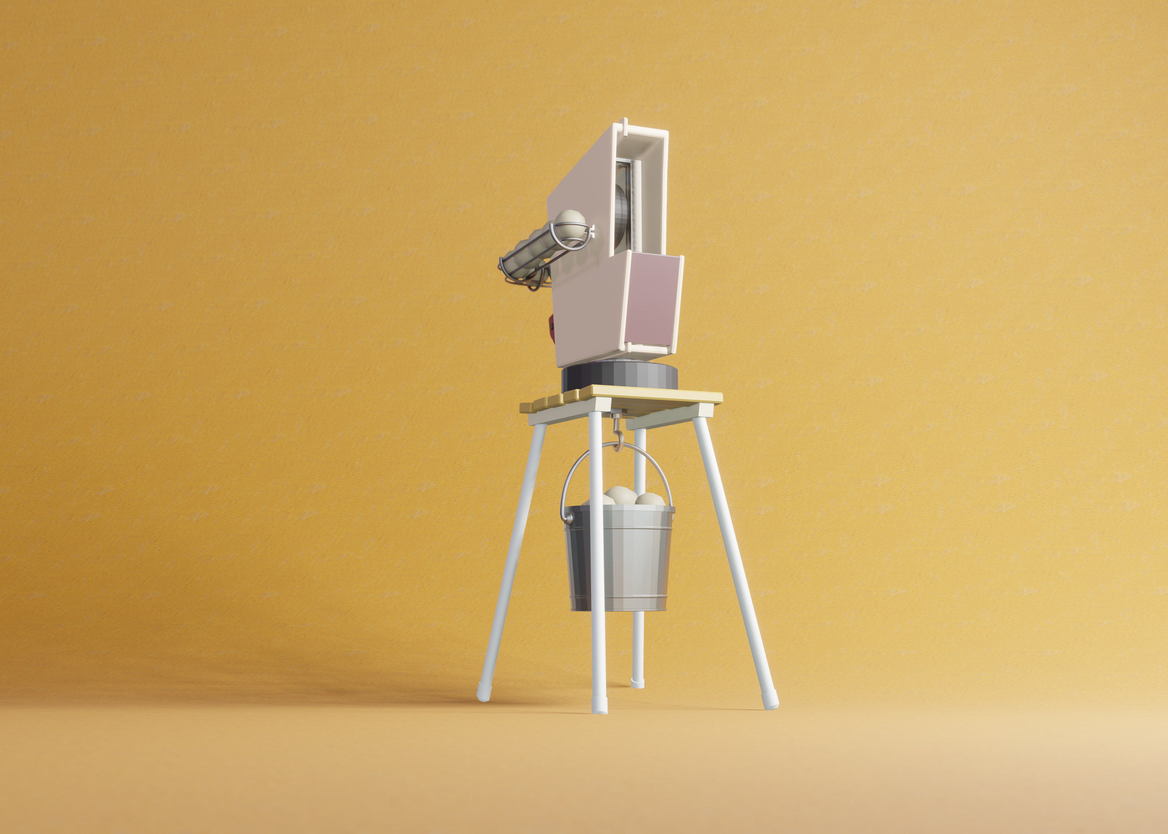 Baseball Pitching Turret 3D Concept