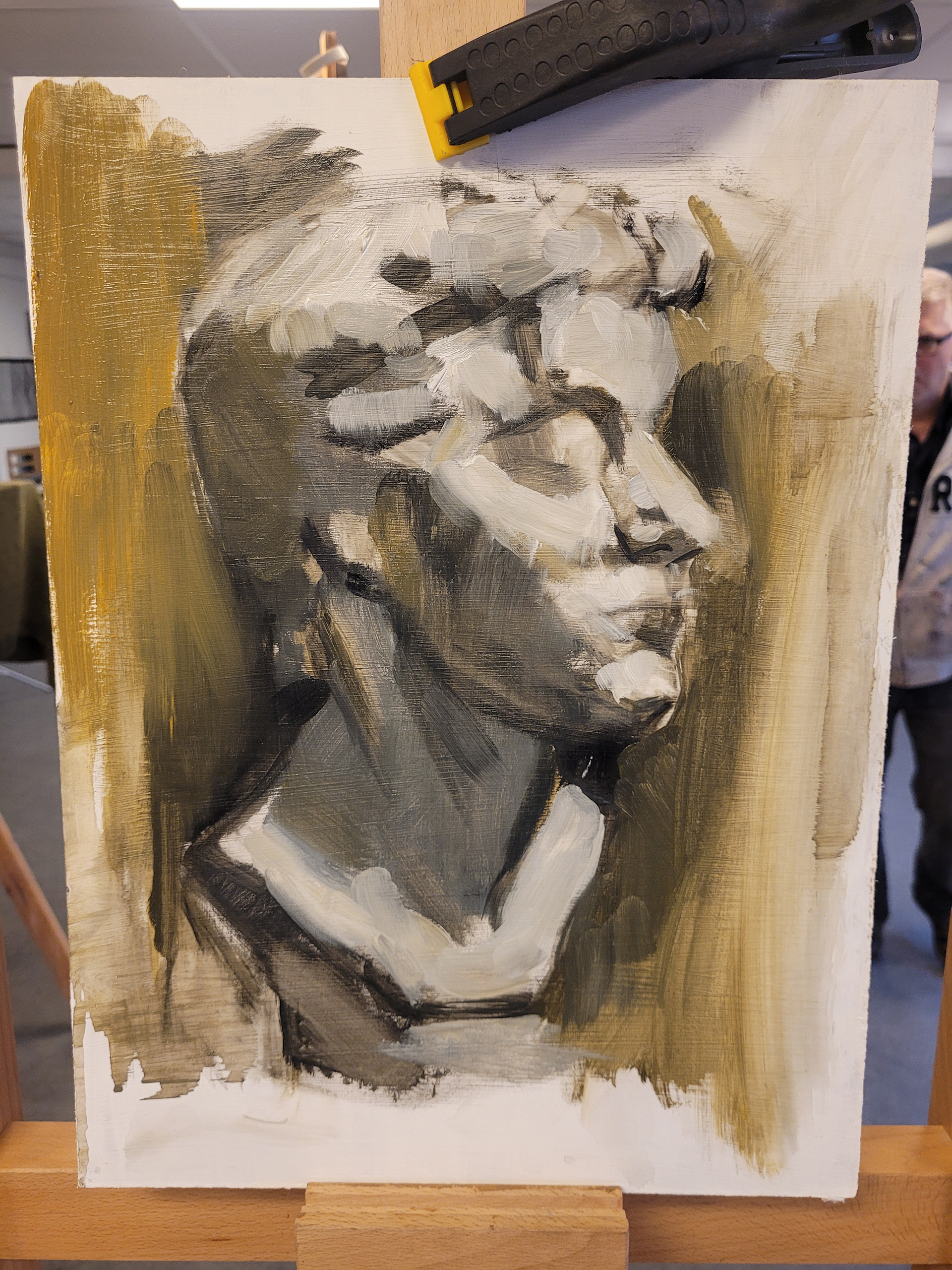 Oil Sketch Of Bust