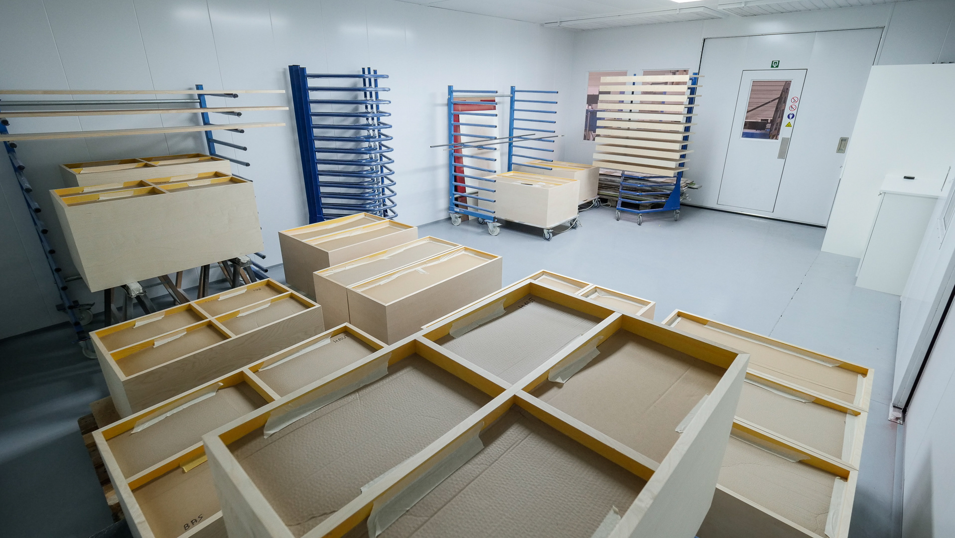 Séchage et stockage des pièces avant manipulation