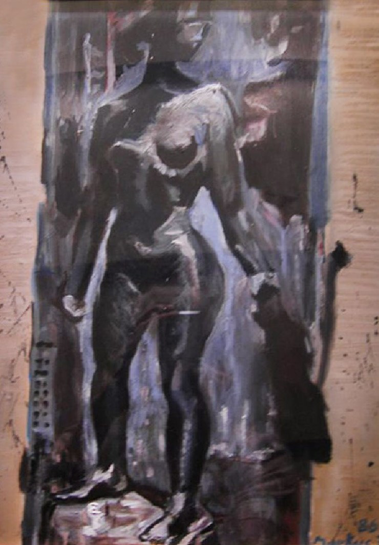 14 Female Nude in black
