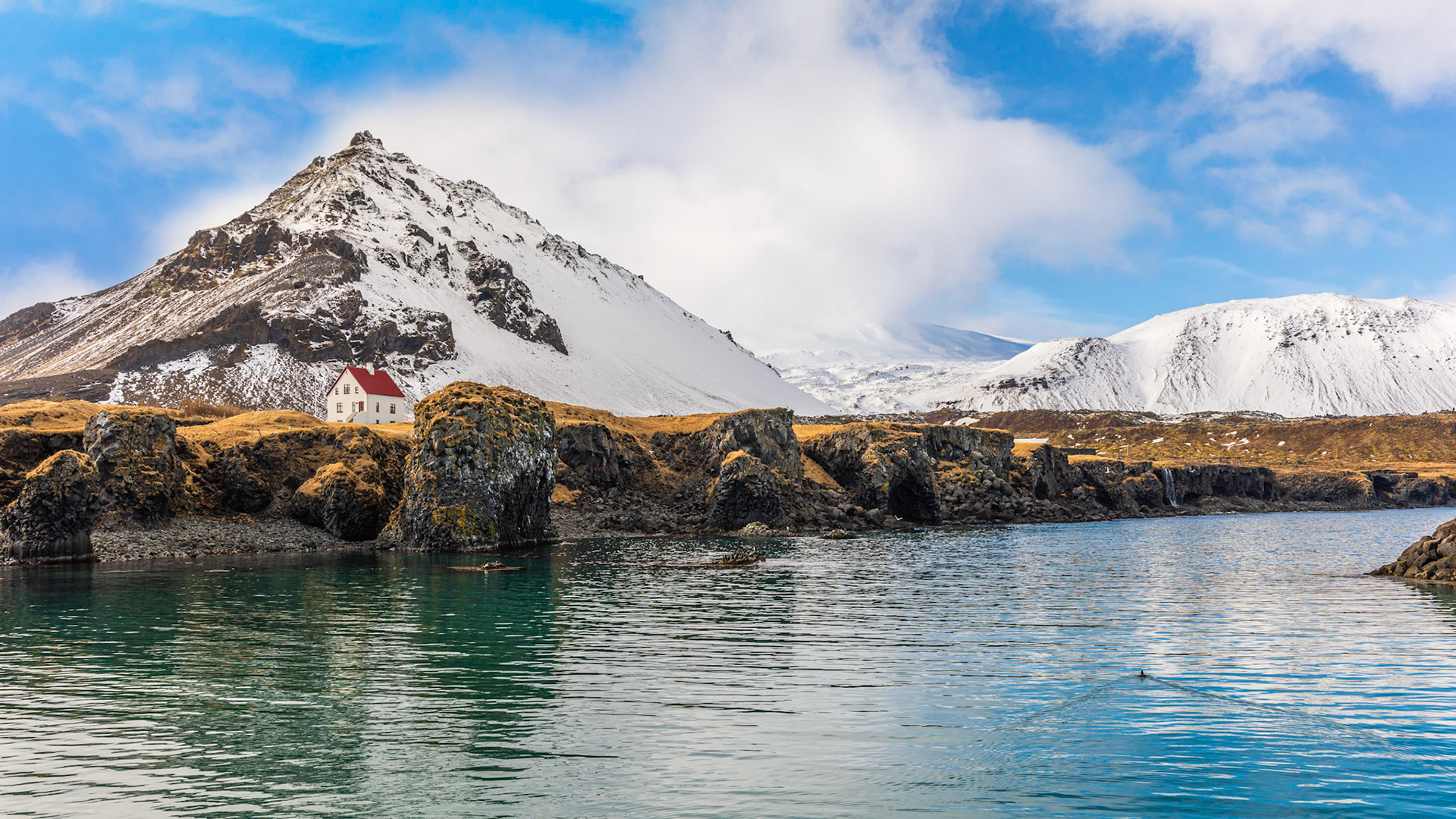 Beautiful view of the Arnarstapi coast, Snaefellsnes peninsula, Iceland