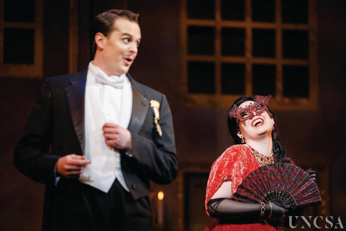 UNCSA Fletcher Winter Opera Die FledermausUNC School of the Arts’ A.J. Fletcher Opera Institute’s winter performance, “Die Fledermaus,” on Wednesday, Feb. 5, 2025, at High Point Theatre in High Point, N.C.