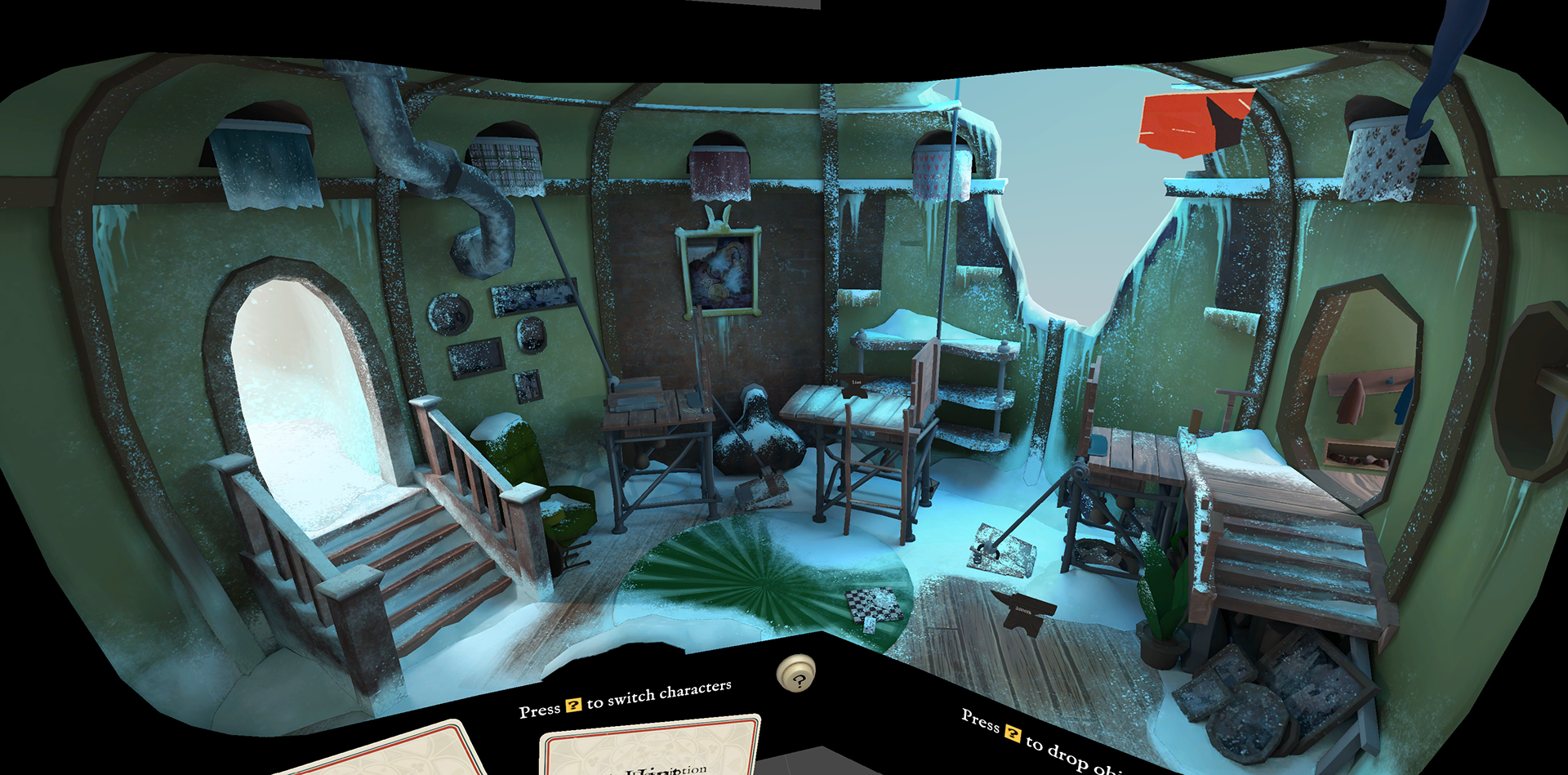 The same level in the final game