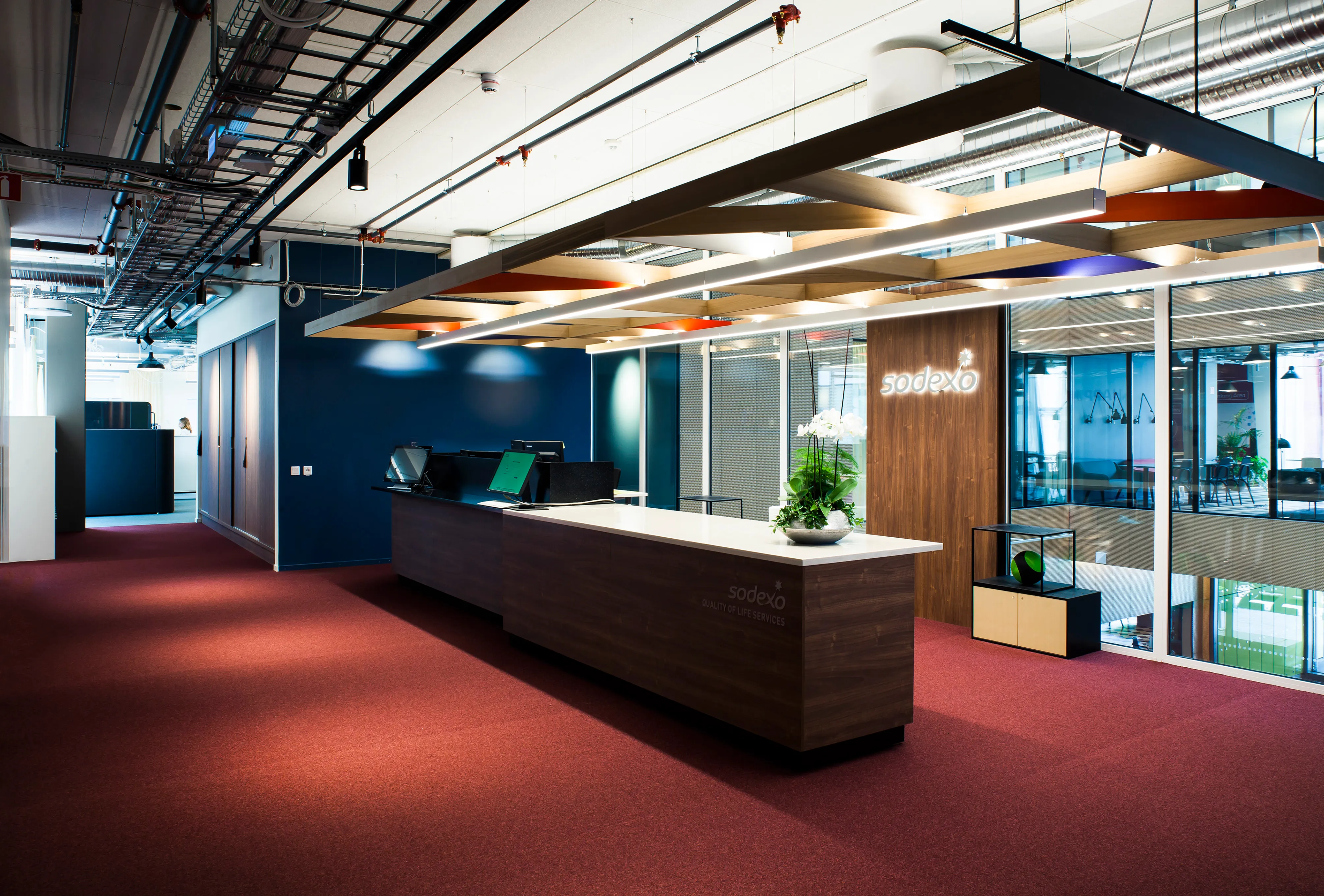 as an interior architect at koncept we desiged this office for Sodexo  in Stockholm 2015
