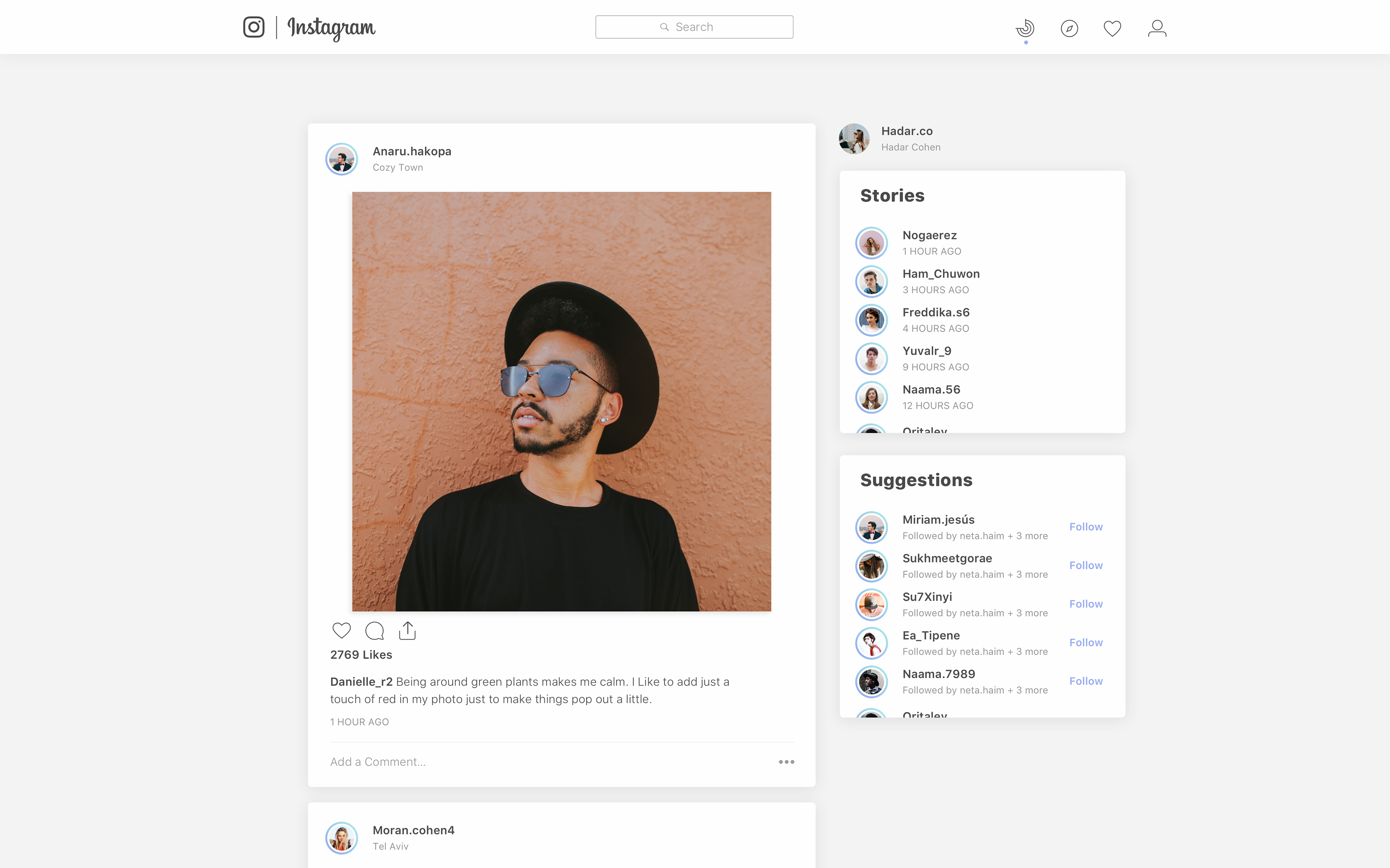 Instagram's new homepage