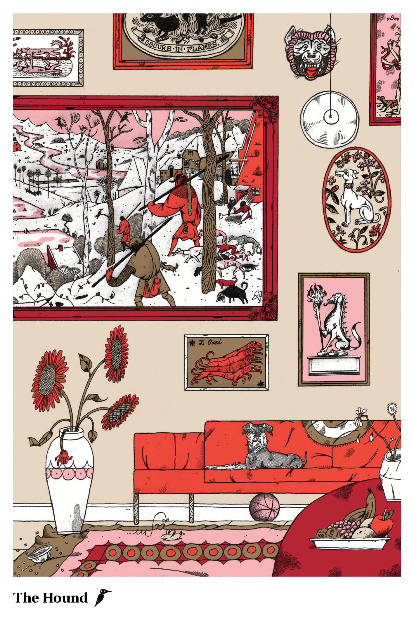 The Hound - Mixed media