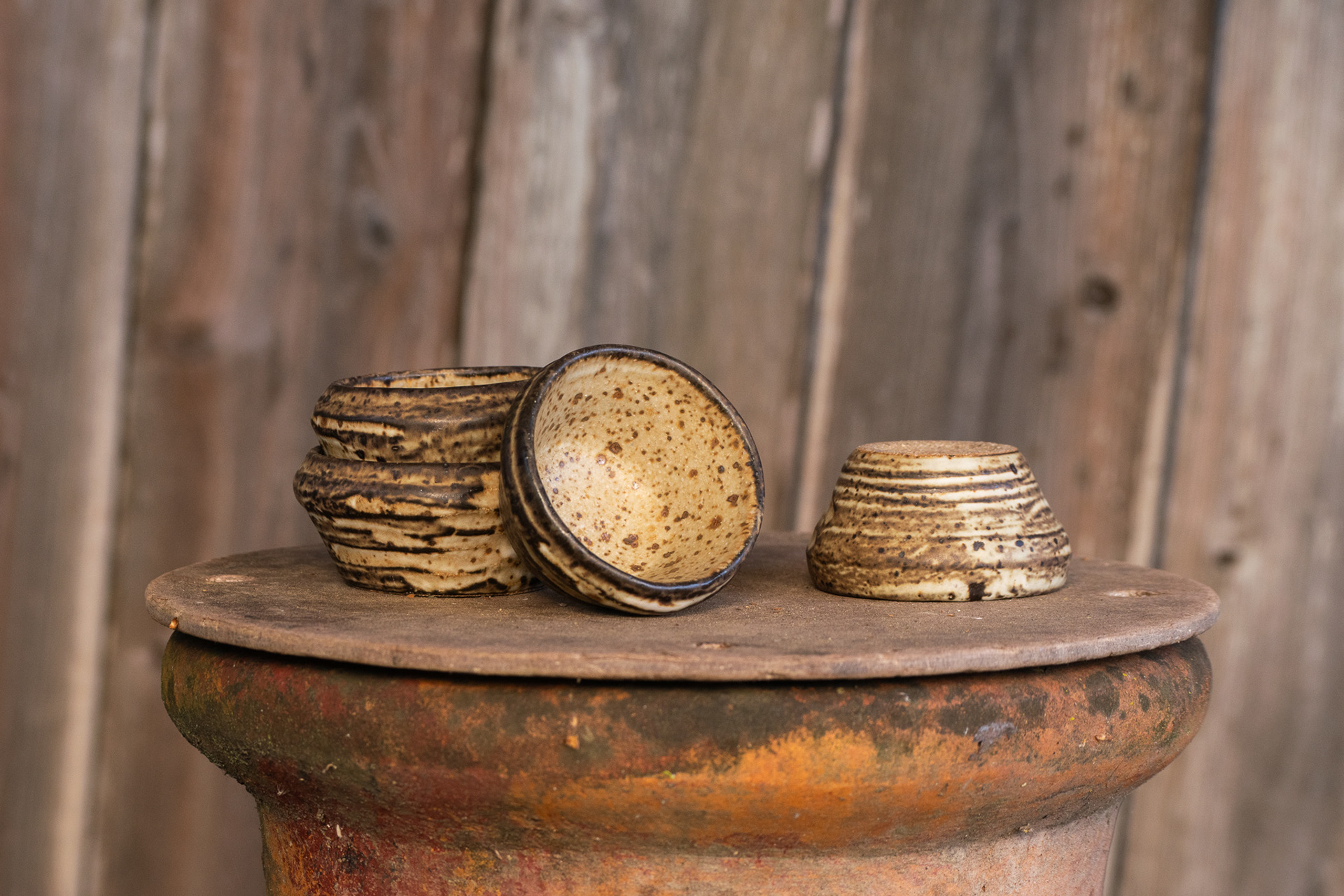 Yellow Carved Espresso Cups 3