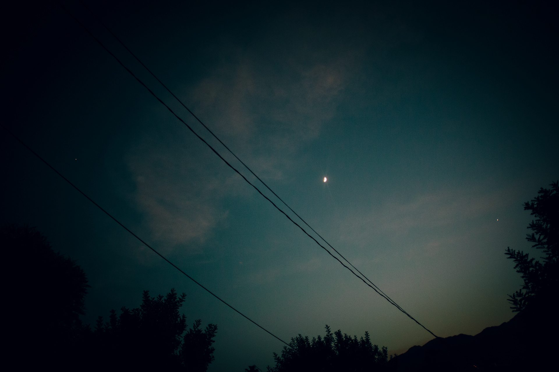 Luna (Center) with Mars and Jupiter - July 2018