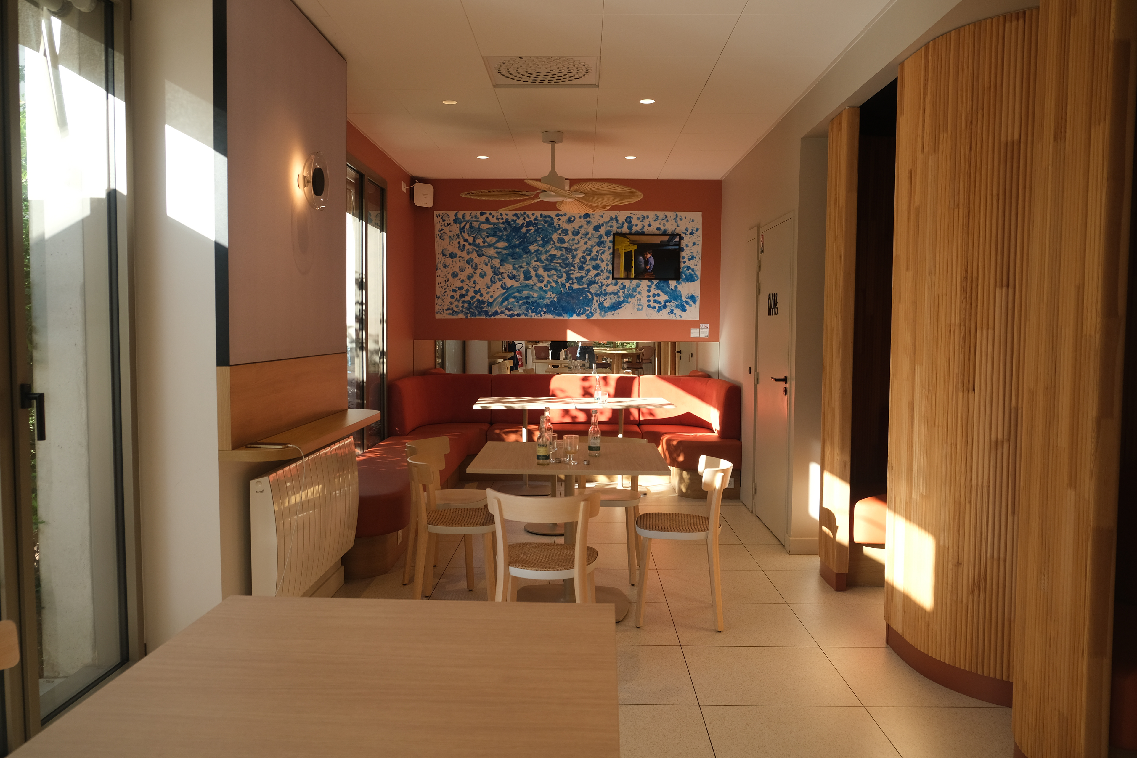 "Bleu suspendu" 100x250cm