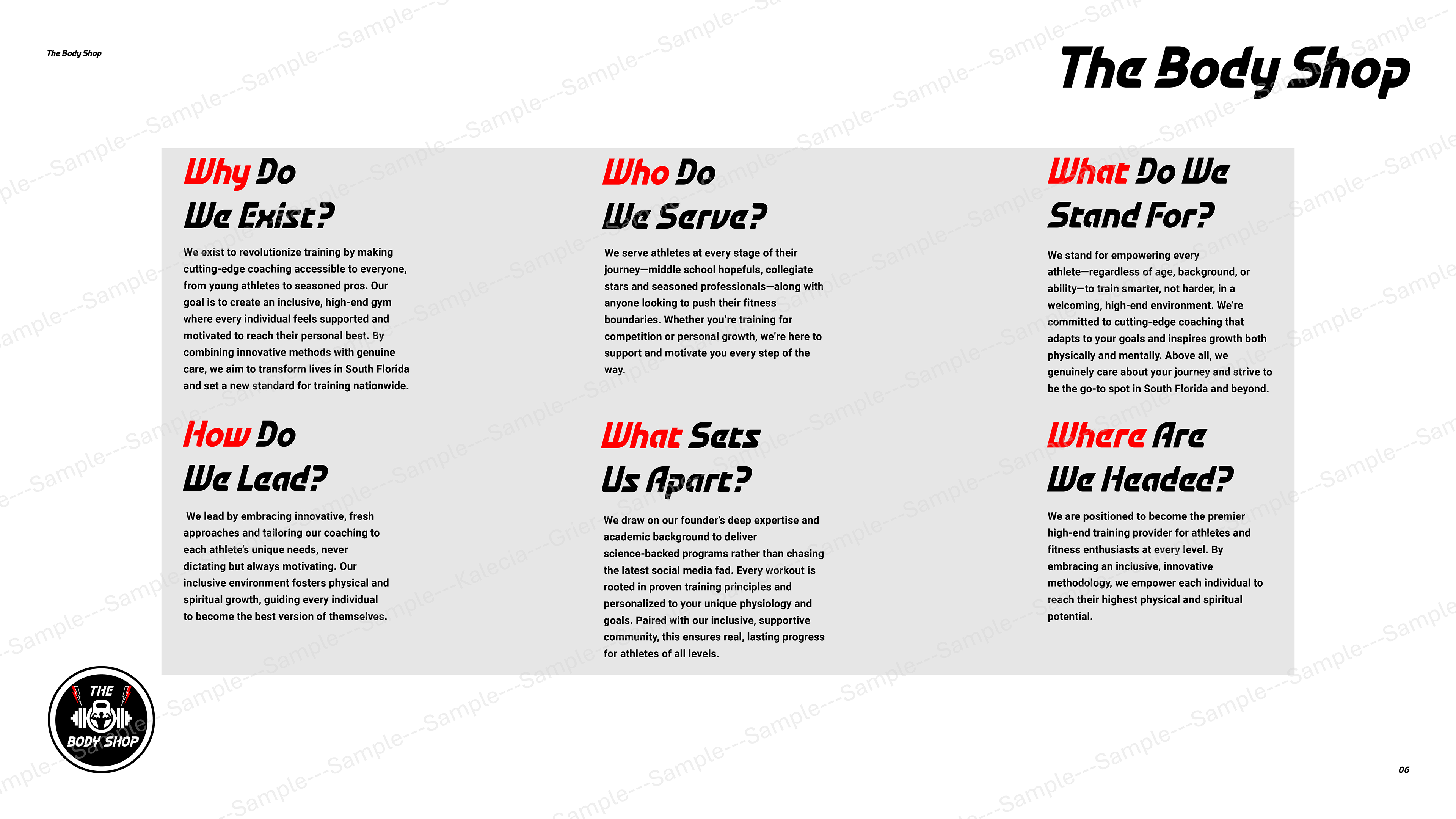 Before diving into the visual elements of your brand, we lay out the foundation for understanding the brand as a whole unit.