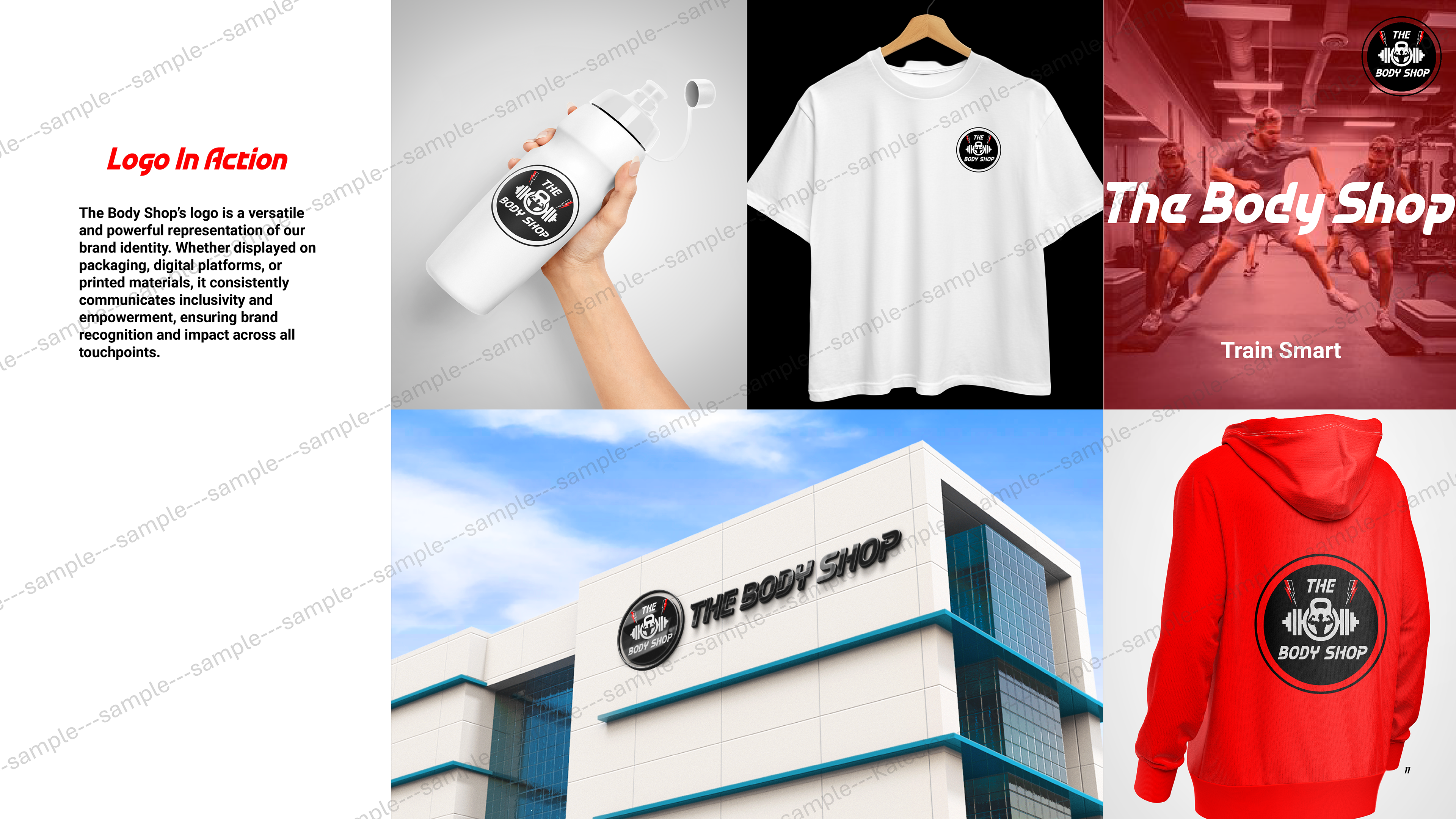 After being introduce to your new logo and delving into a visual breakdown, we highlight the logo in action using product and social post mockups. 