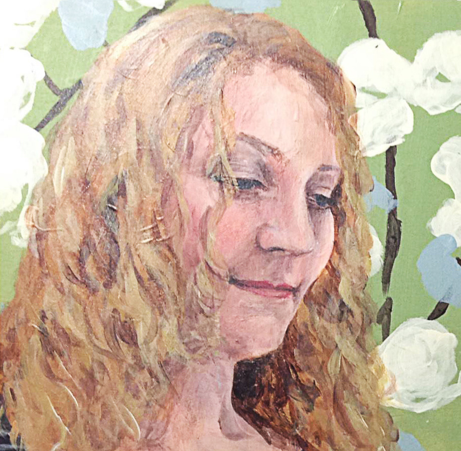 "Kelly", Acrylic Paint on Wood, 4x4"