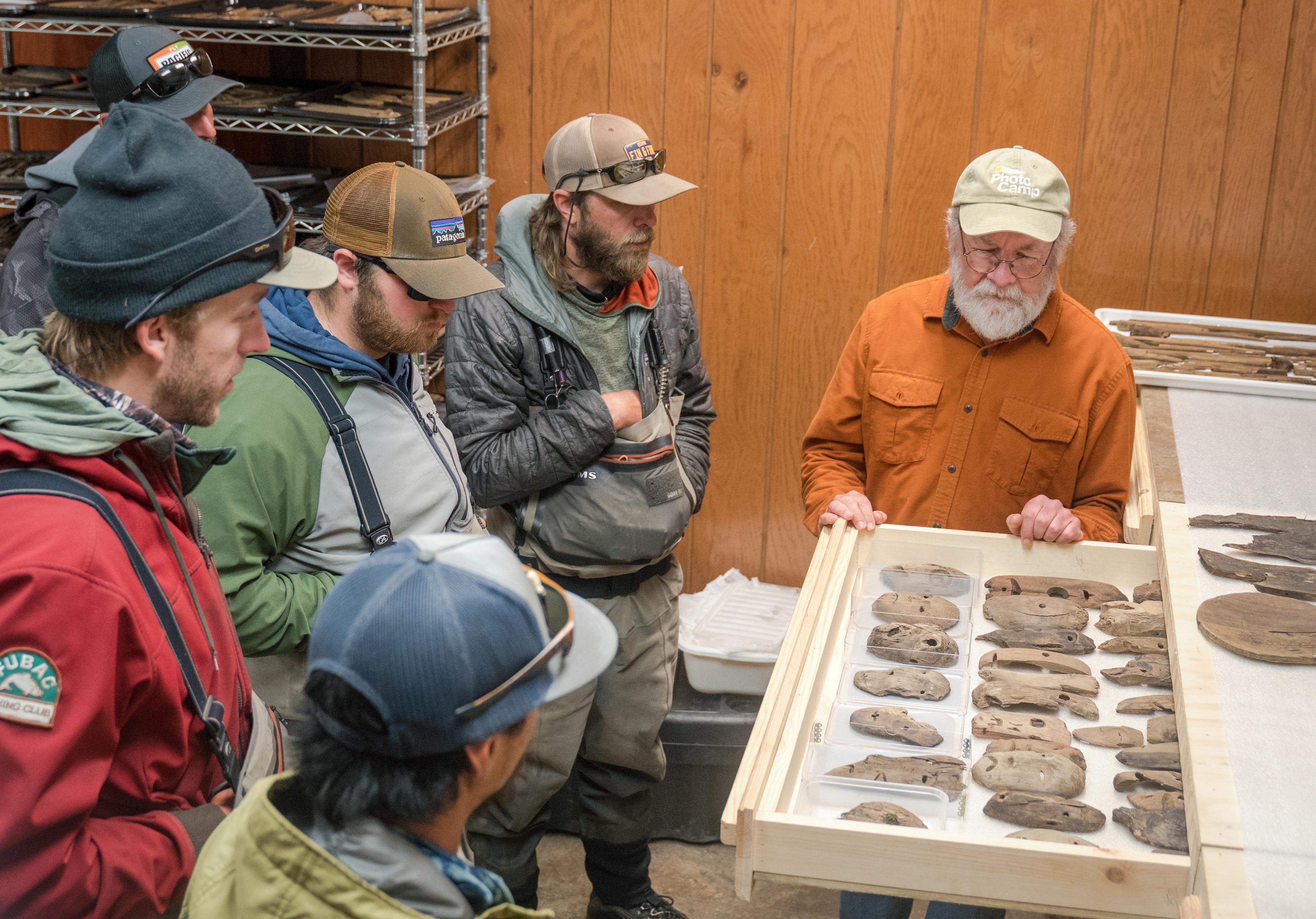 Dr. Rick Knecht, head archeologist of the Nunalleq site, shares the history of the land with seasonal guides.