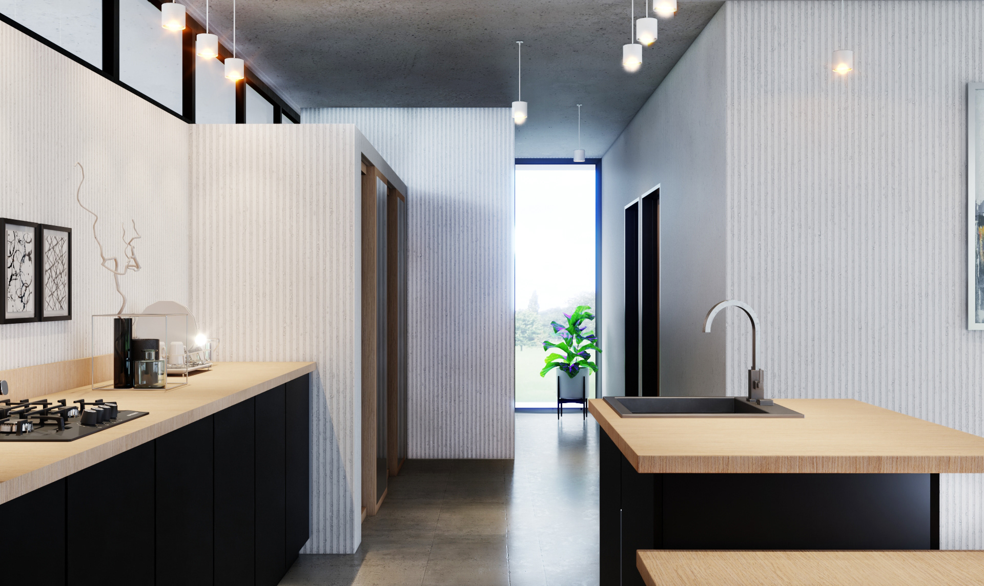 New construction project with open-concept living and dining areas