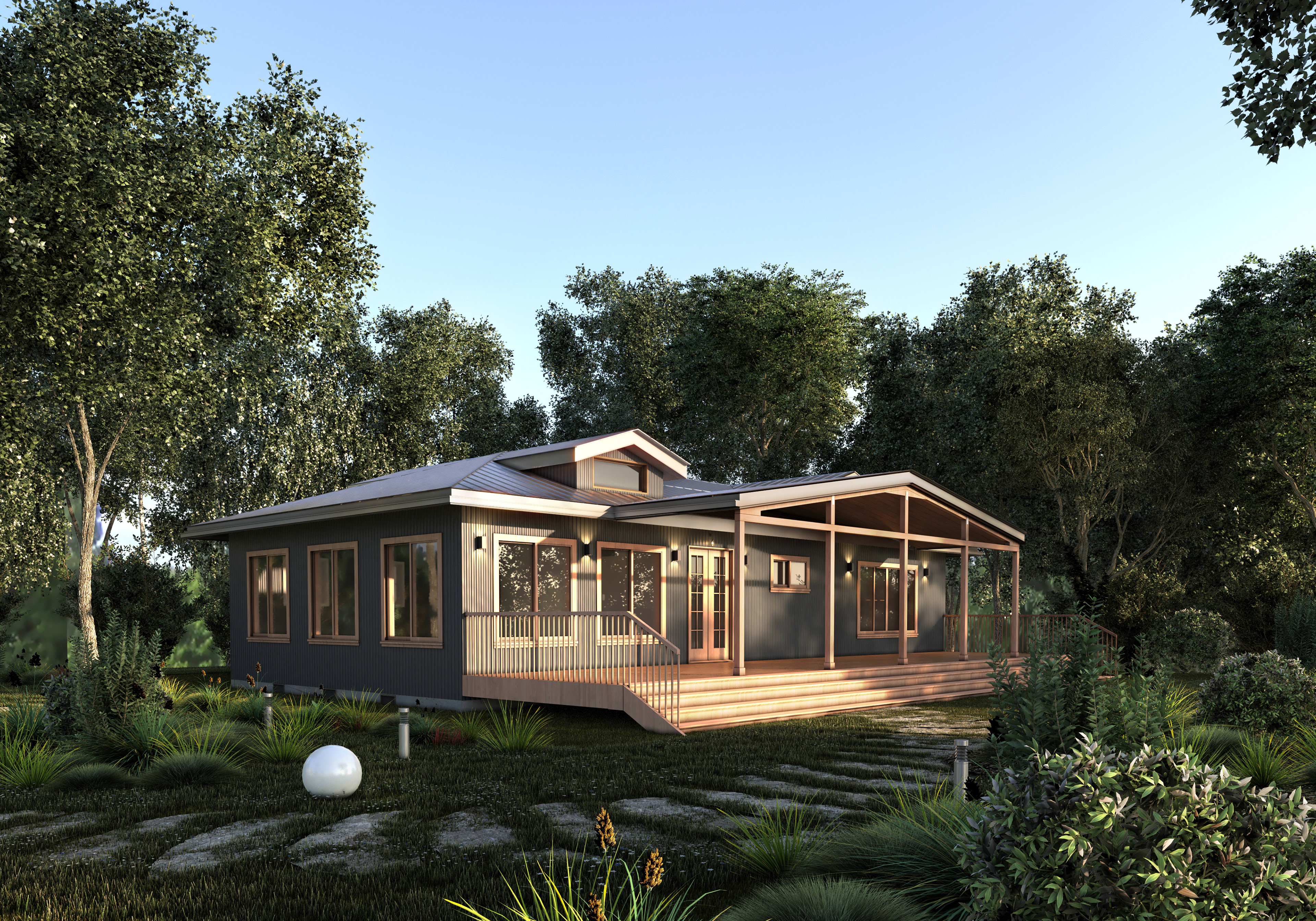 Exterior view of the Stone Valley Accessory Dwelling Unit with a modern design