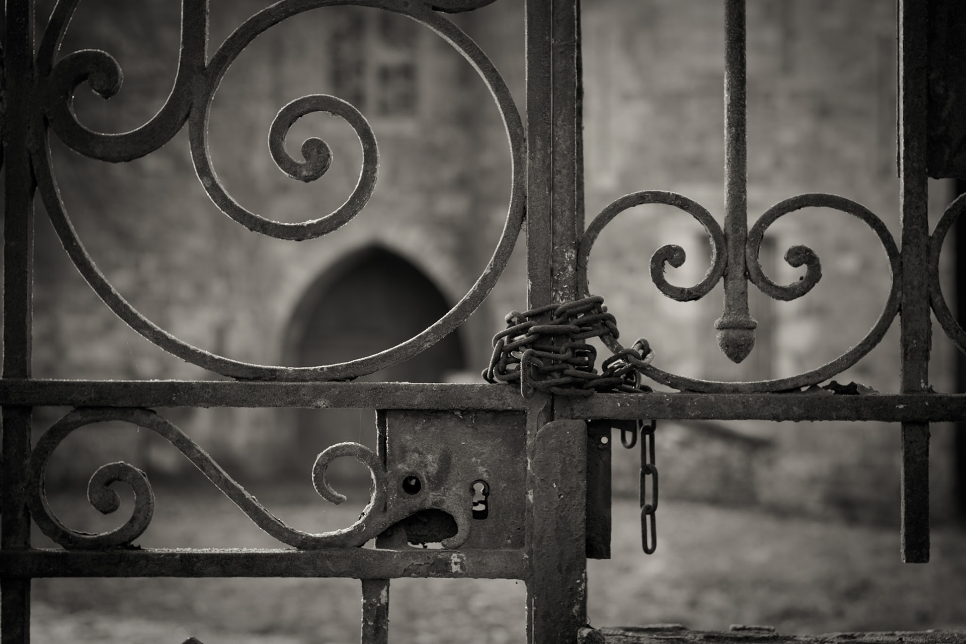 In chains