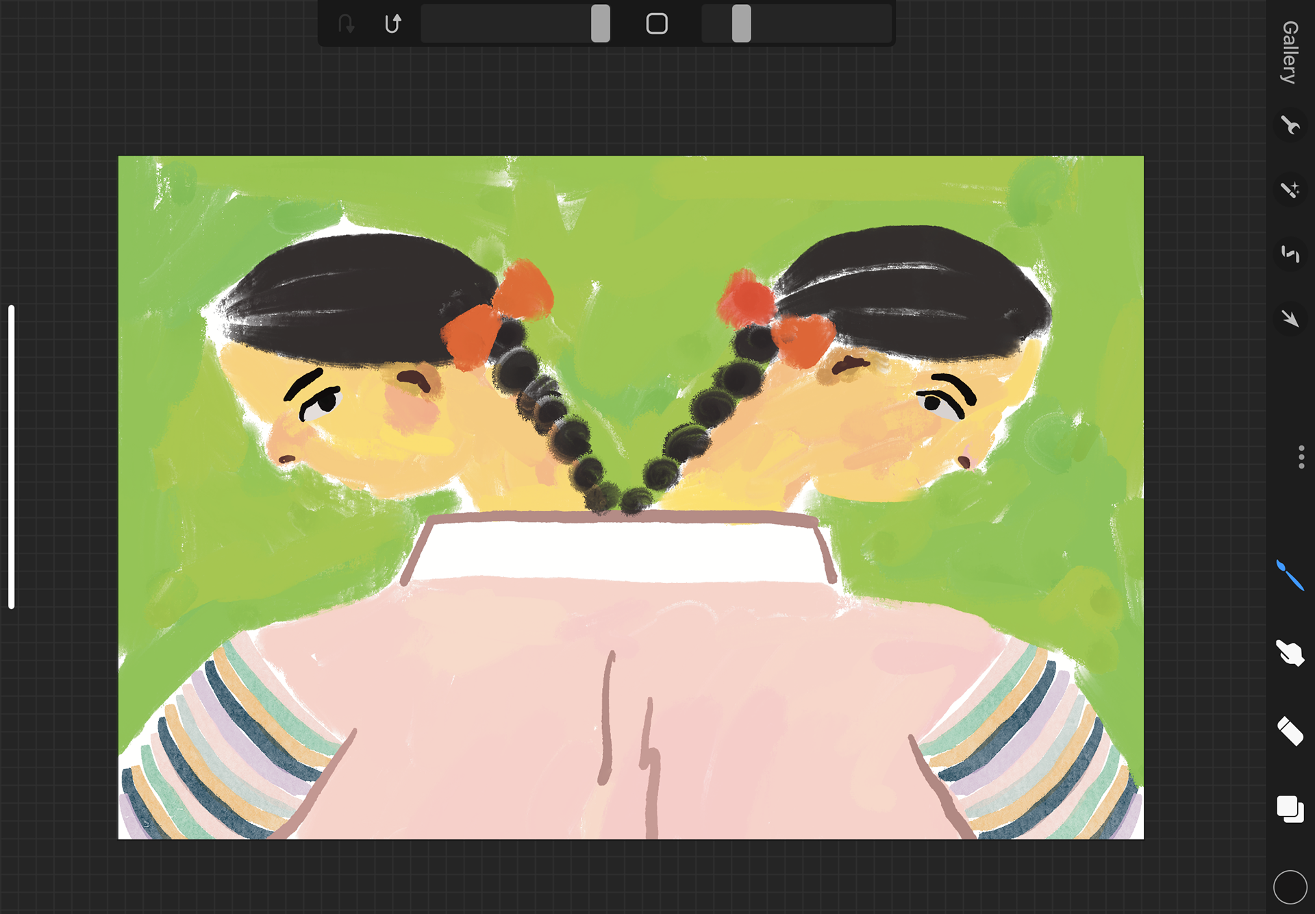 Color study done in Procreate before final painting