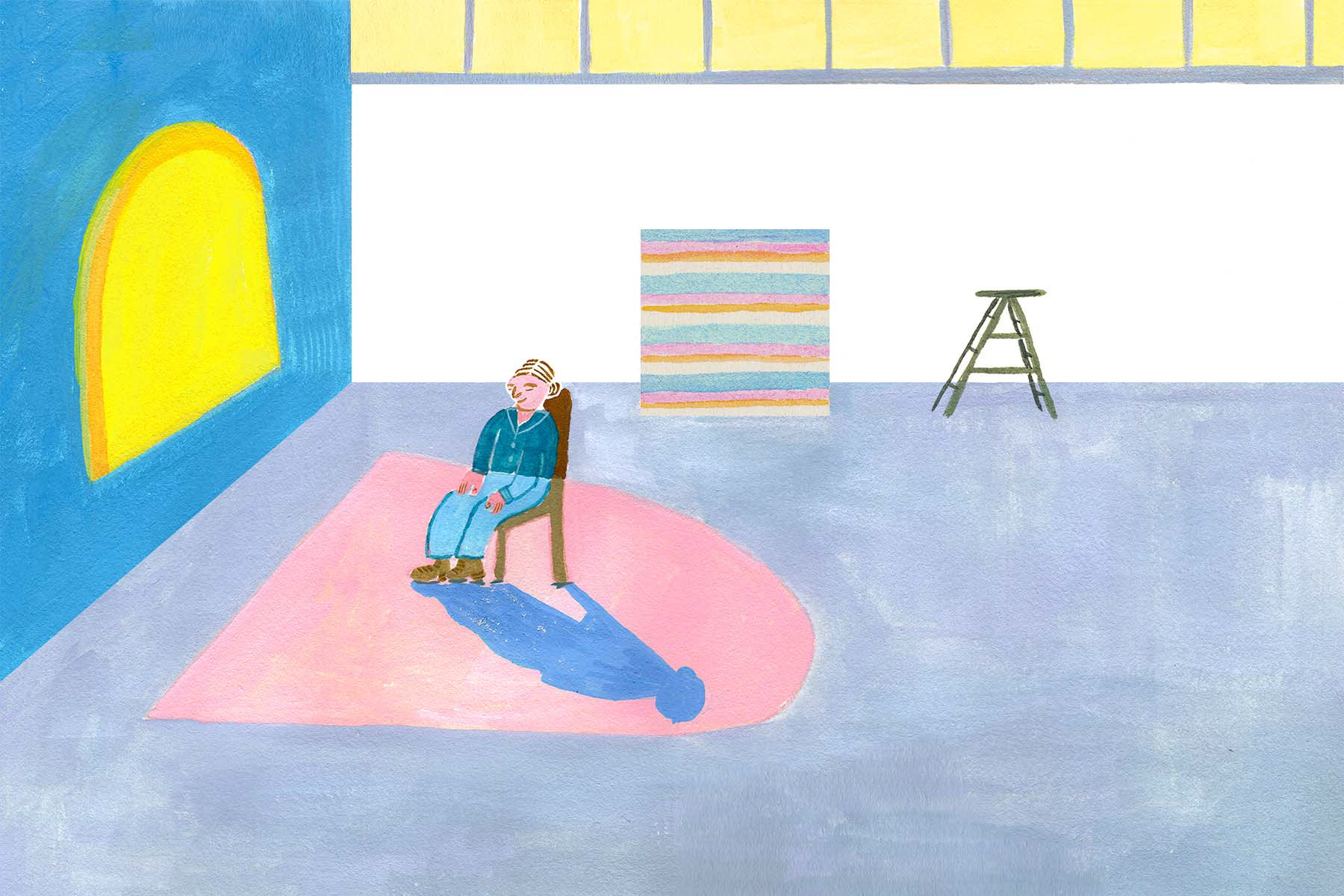 American painter Agnes Martin insisted on a clean, quiet studio as a sign of respect for her work. 