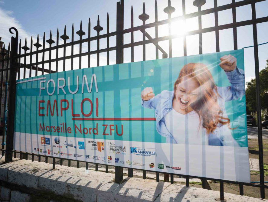 Bâche 3 mètres Forum Emploi ZFU