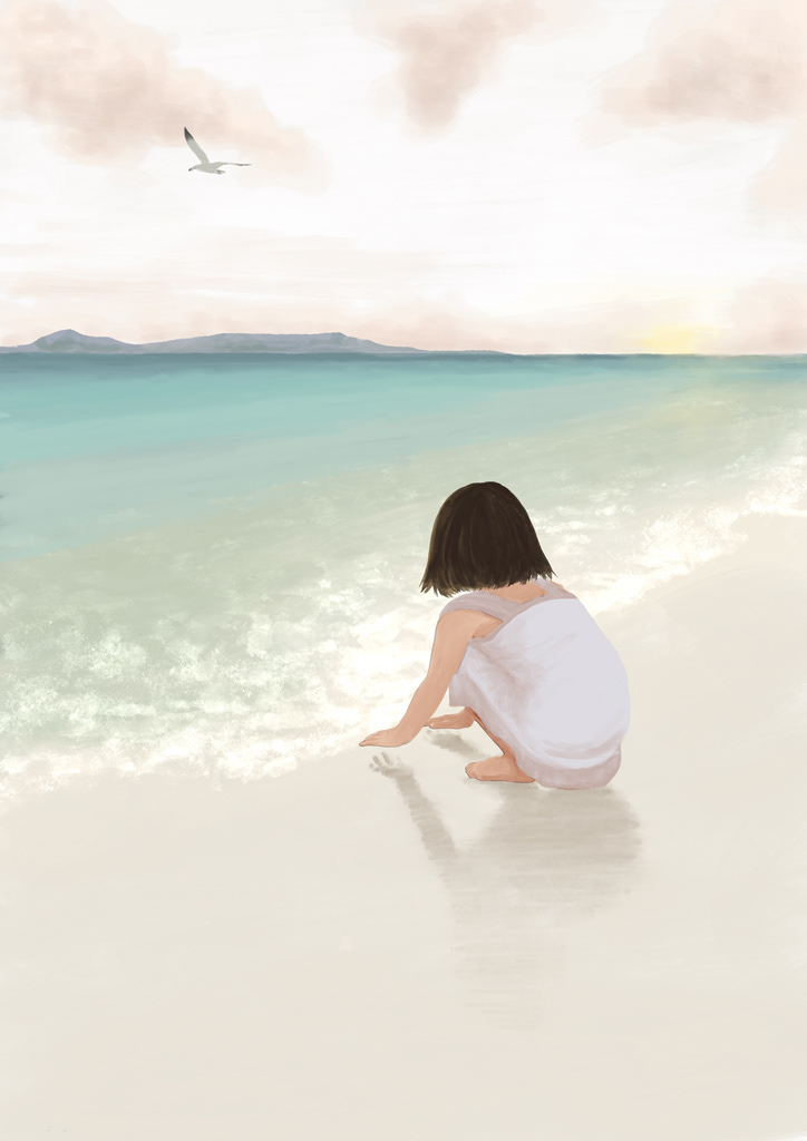 Morning Sea / 朝、浜辺にて