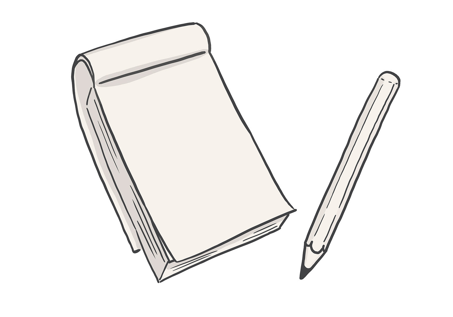 背景に馴染みやすい、汎用的な文房具モチーフ