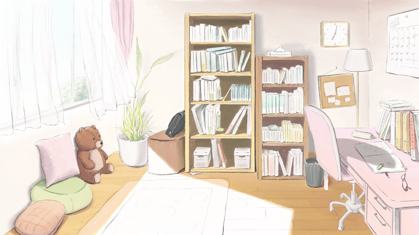 光の方向や色温度を意識し、落ち着いた生活感のある空間を表現しました。