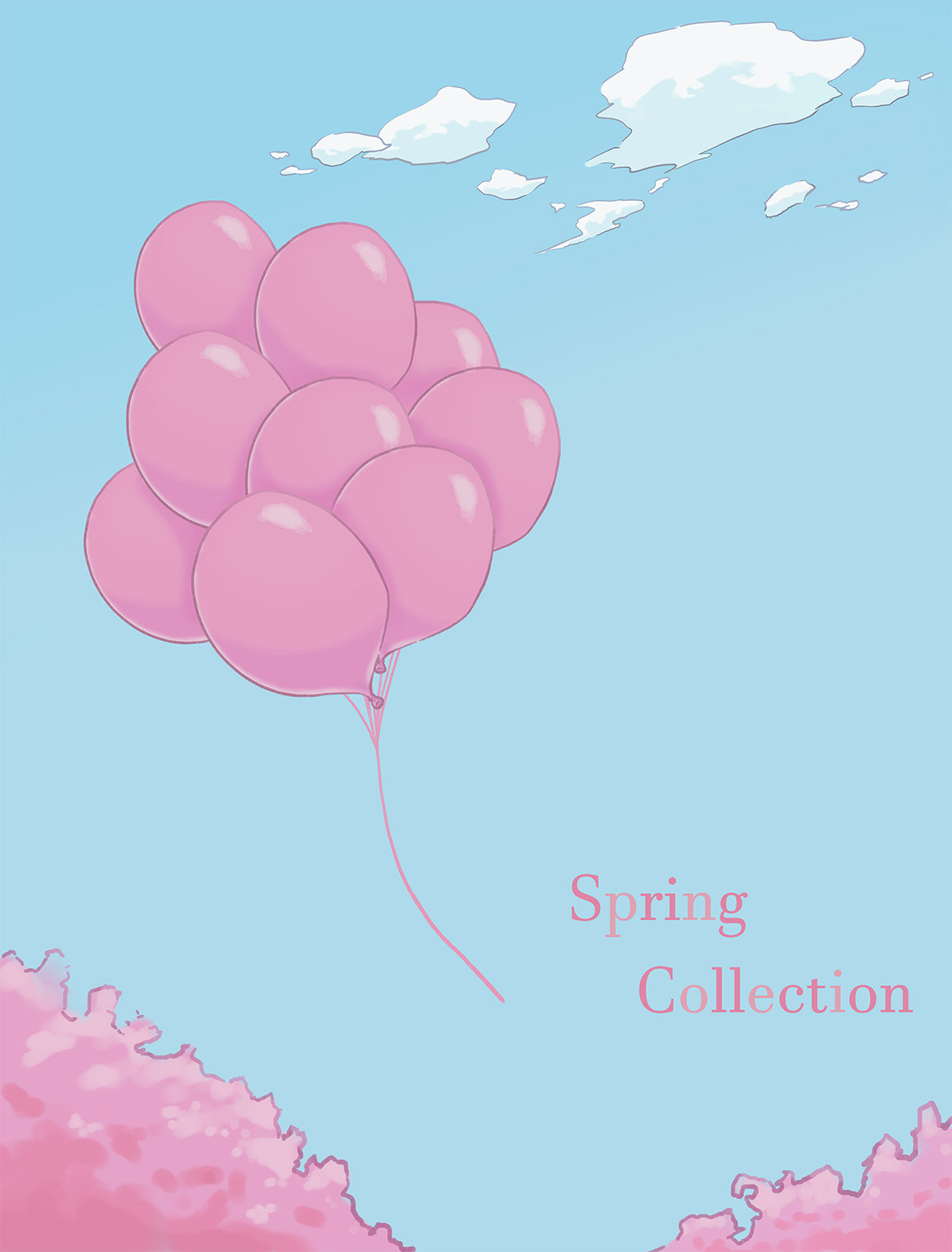 春の空気感や季節のやわらかさを重視した、 世界観重視のビジュアルイラストです。 雰囲気をそのまま伝えたいキャンペーンや特集用途を想定しています。