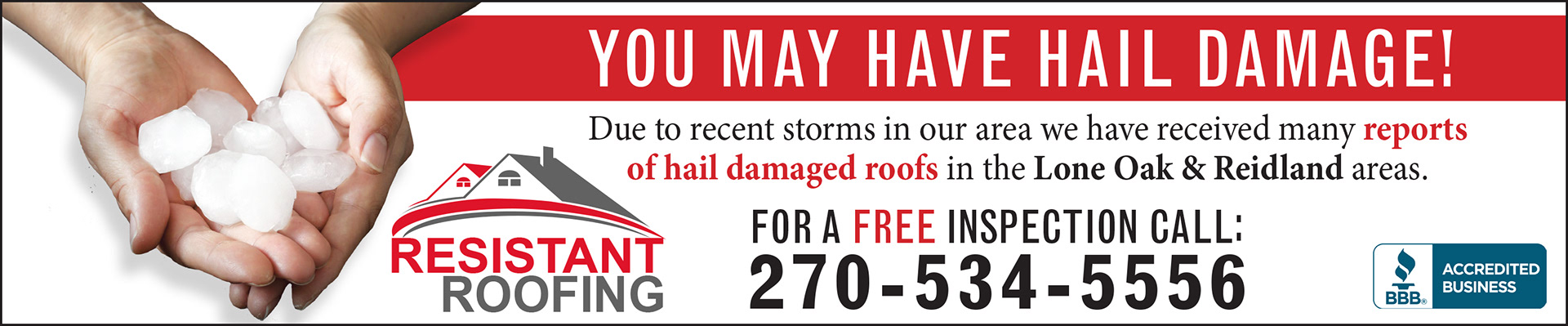 Front Page Ad for Resistant Roofing