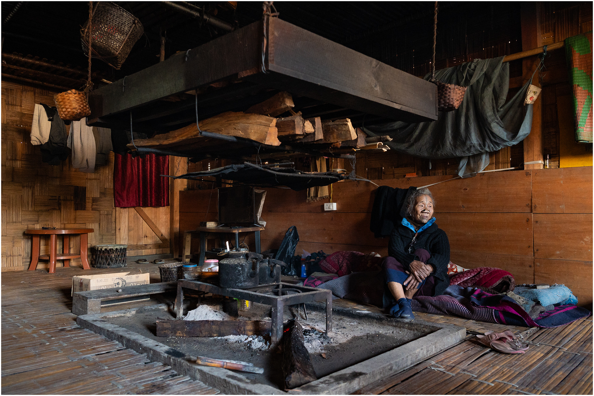Every hut has a central fireplace which also functions as a place for people to gather and socialise