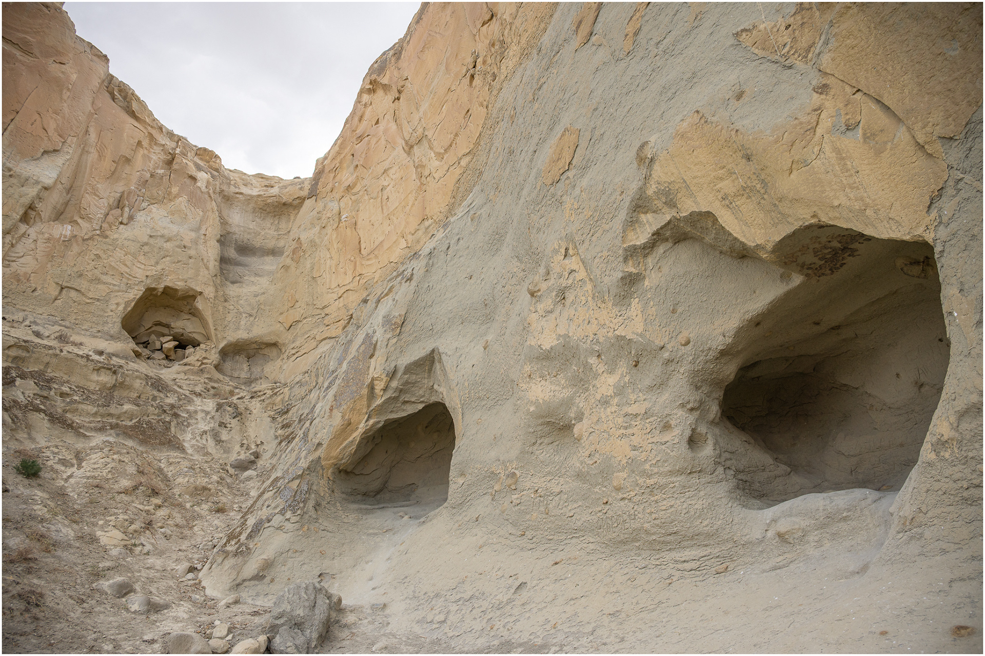 Tunnels dug into the walls of Sherkala by invading Turks to transport water