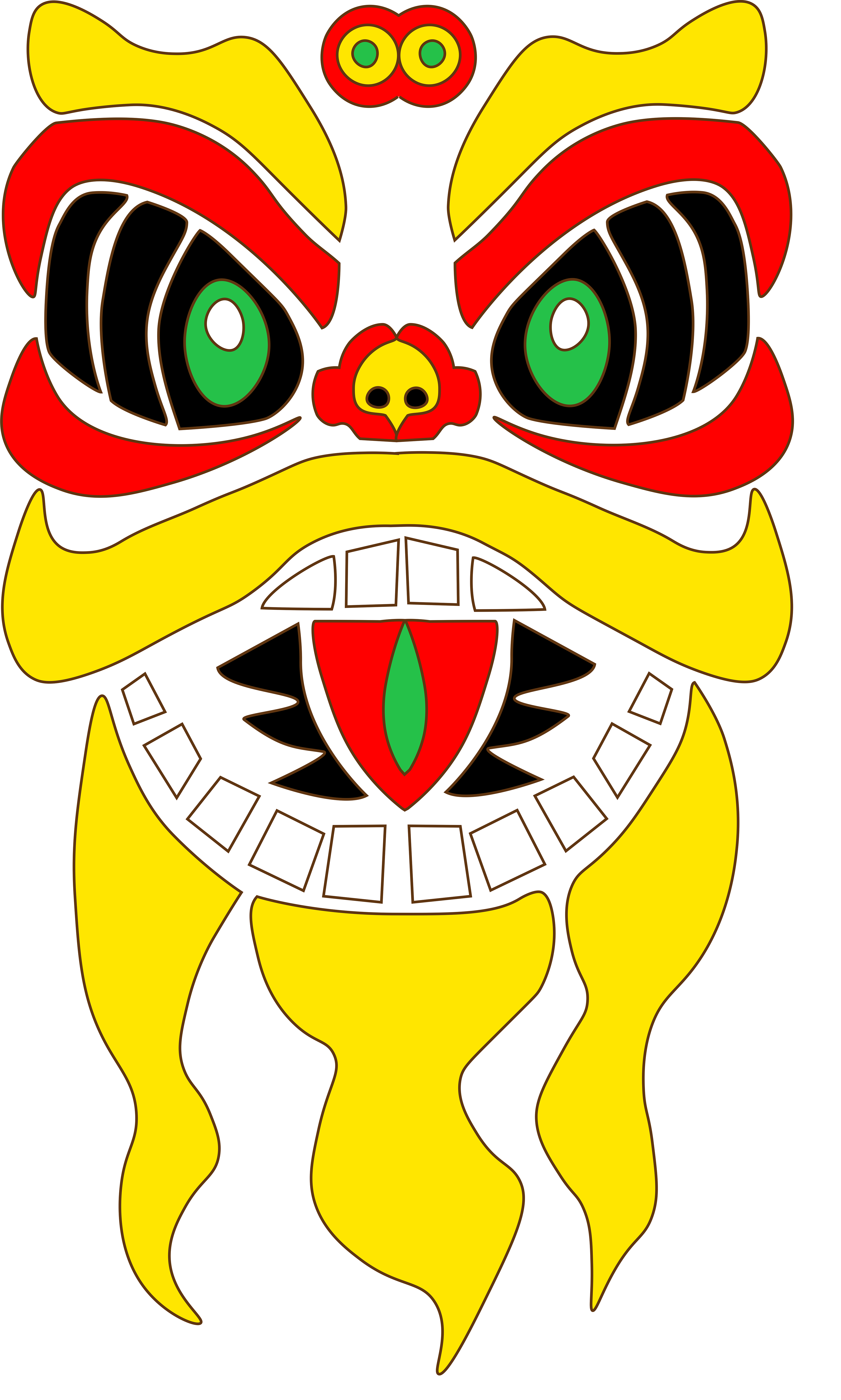 Chinese Lion Head Concept Art