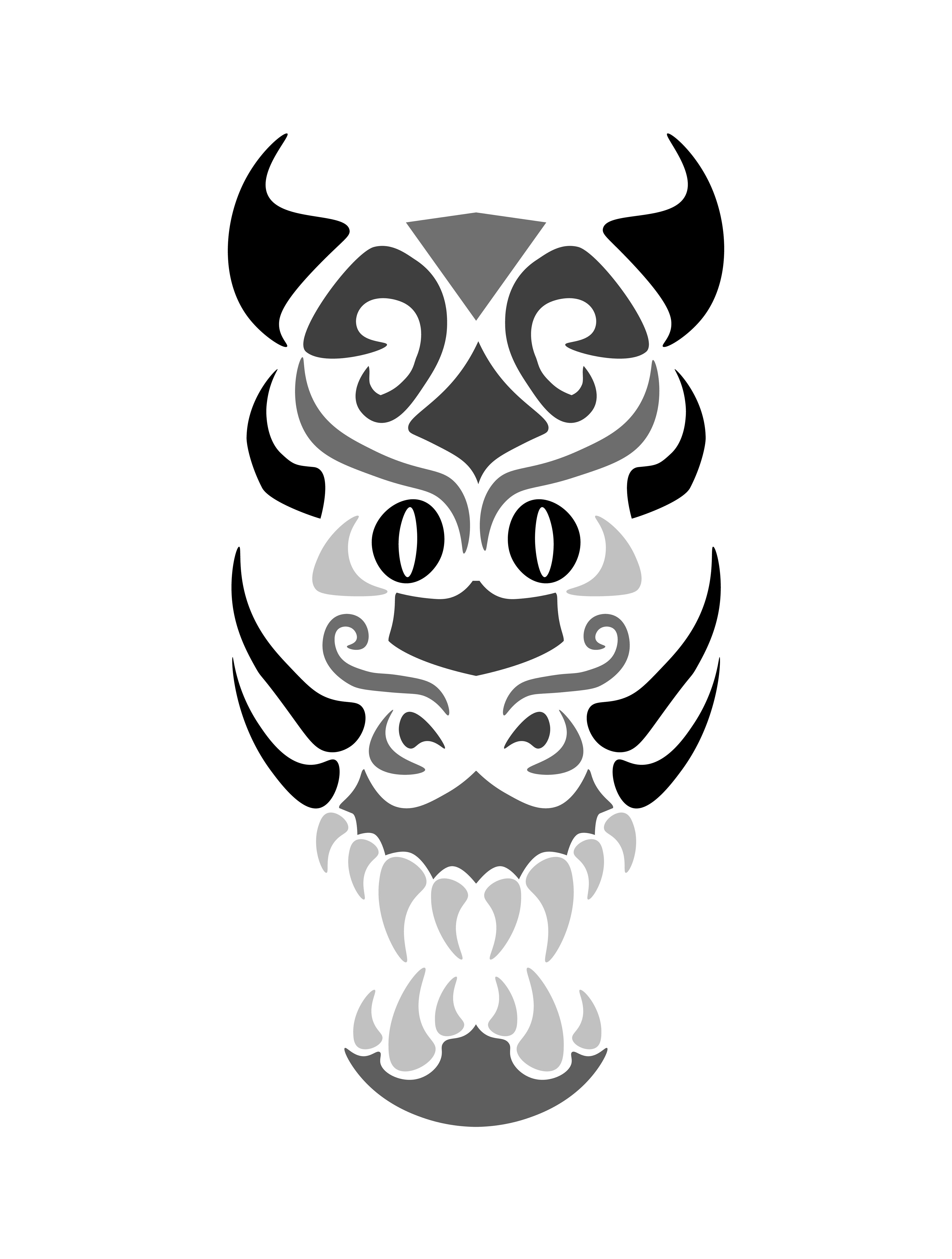 Greyscale Chinese Dragon