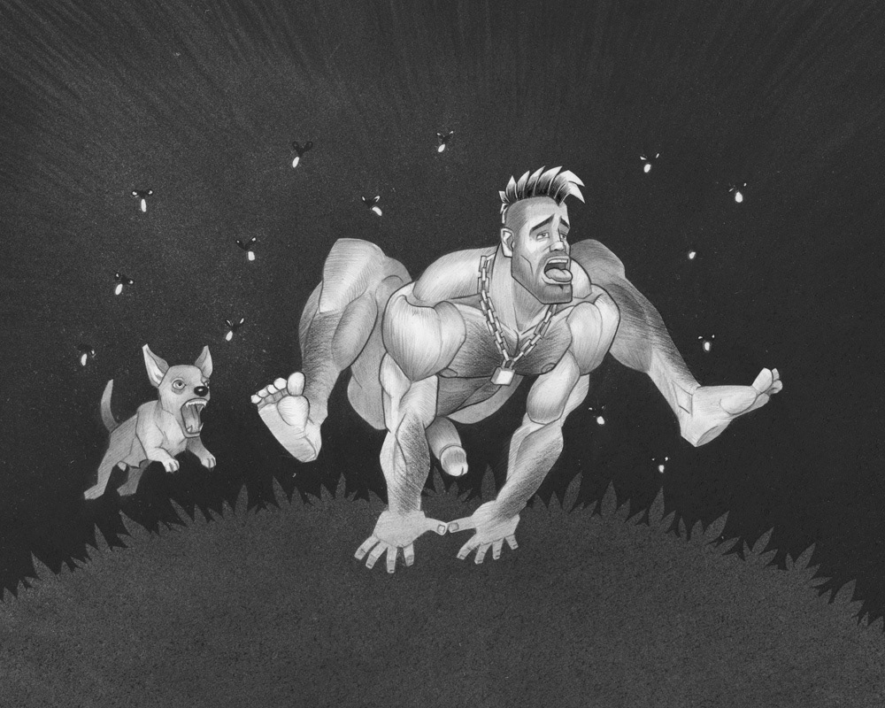 The Chase, 2011, 10" x 8", $200